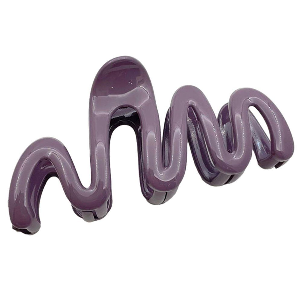 Blusmart Haarspange Haifischförmige Haarwellen-Greifklammer, Wiederverwendbare Haarnadel purple