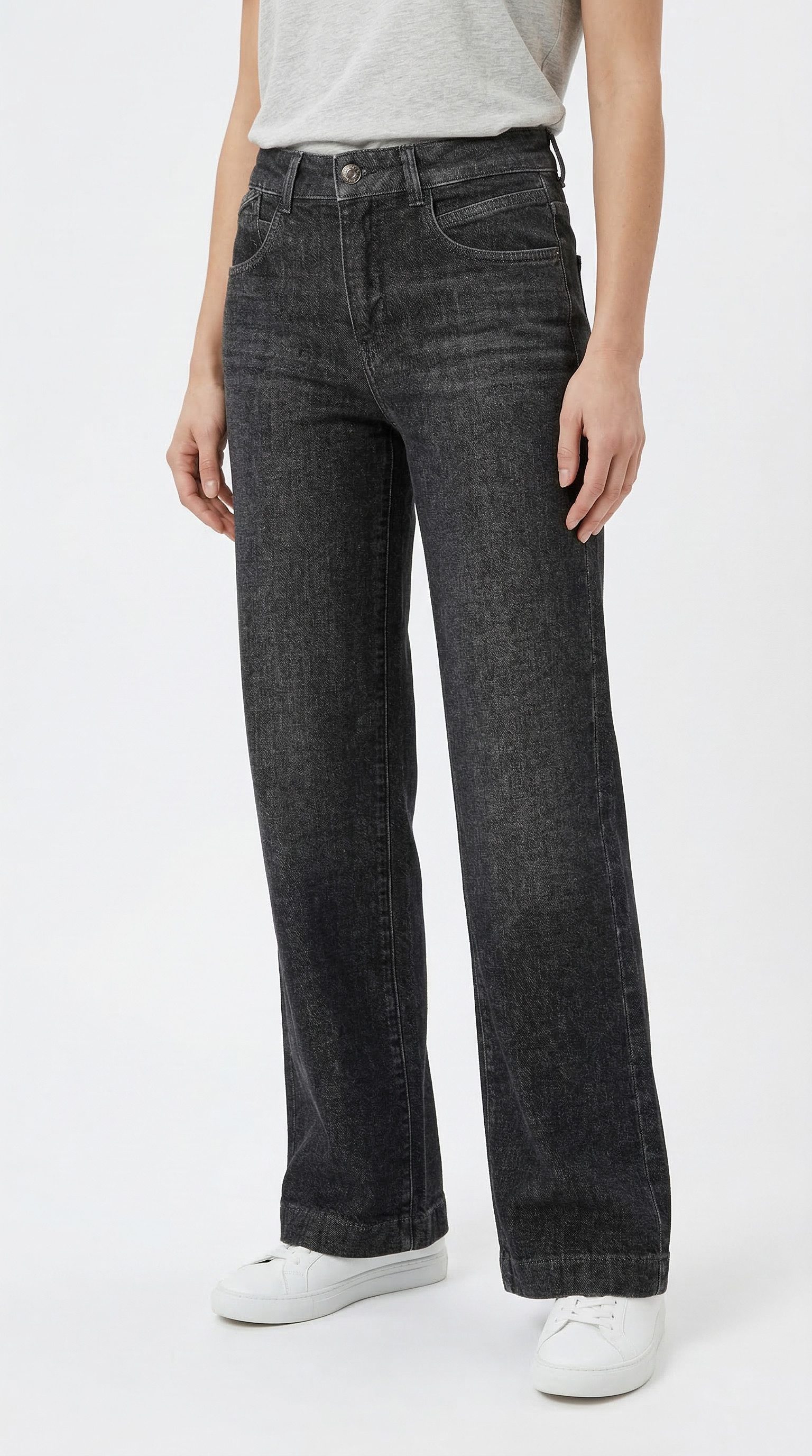MAC Jerseyhose Shirt-Hose Palazzo Cropped