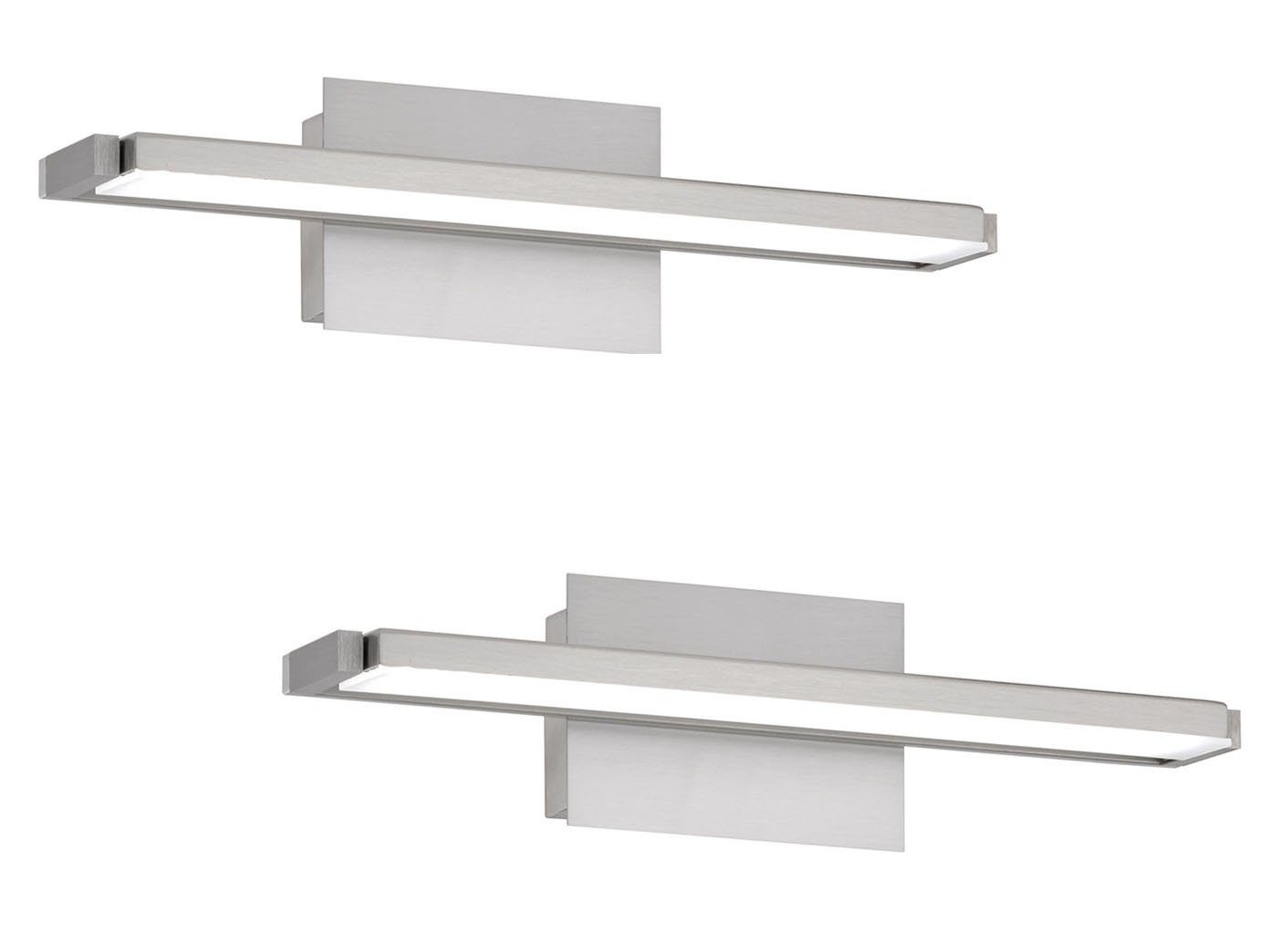 FISCHER & HONSEL LED Wandleuchte, dimmbar, LED fest integriert, Lichtfarbe Warmweiß-Neutralweiß einstellbar, 2er SET 40cm lang mit Schalter & schwenkbar Updown Wand-Montage Innen