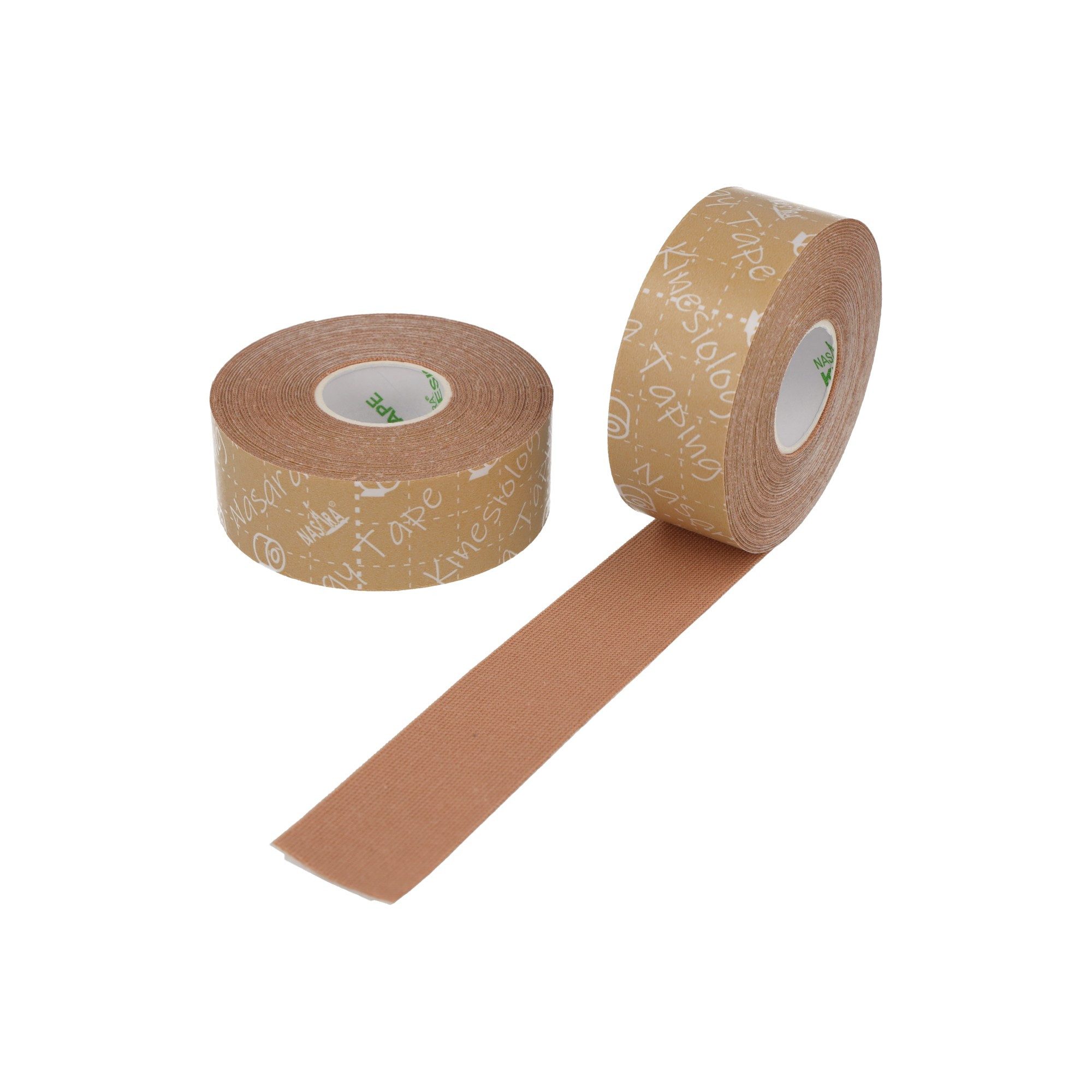 NASARA Kinesiologie-Tape 2,5cm x 5m - 2 Rollen in 9 Farben