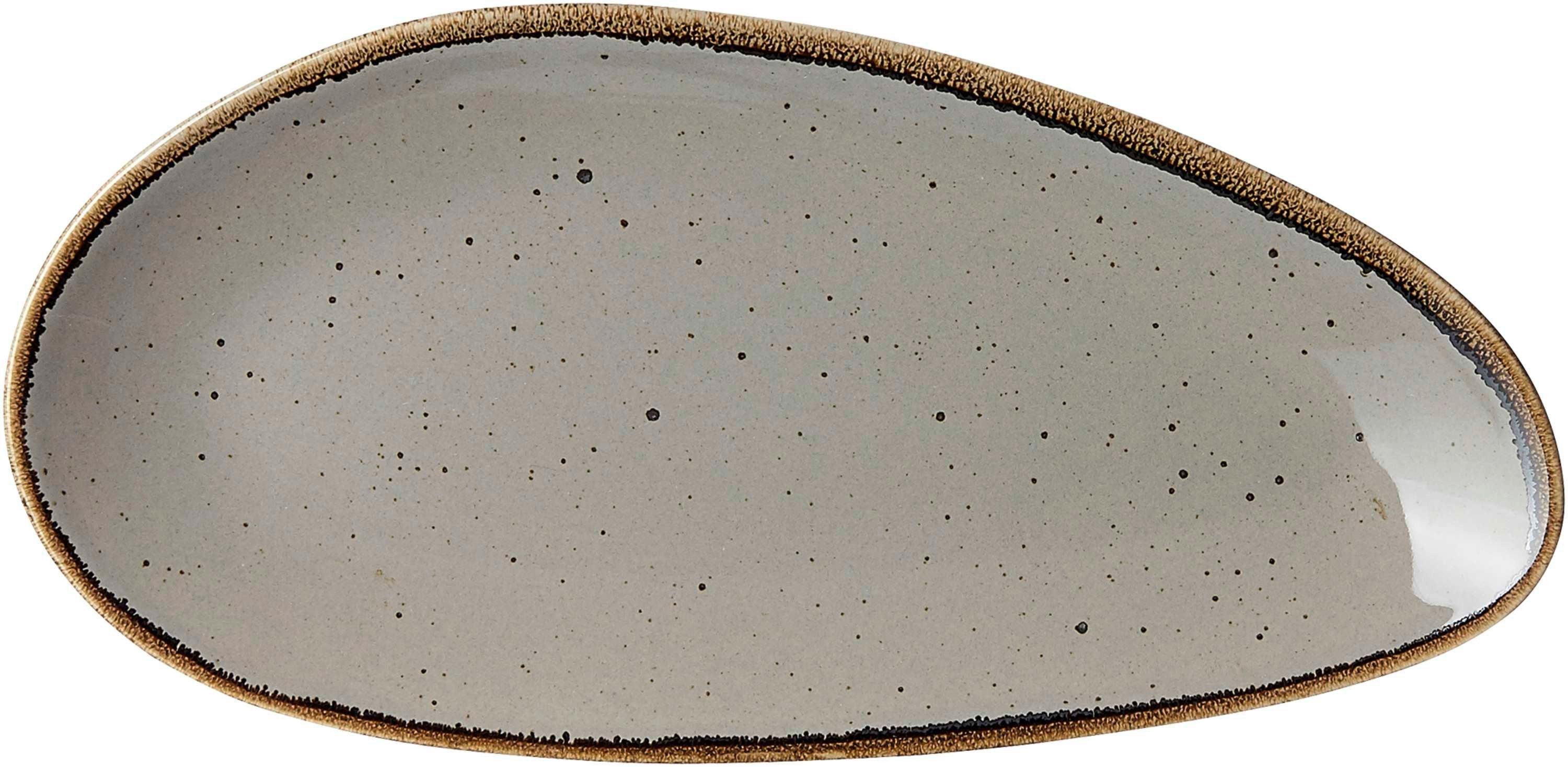 Servierplatte Breker 25,5x12,5cm Ritzenhoff Platte taupe oval Taste &