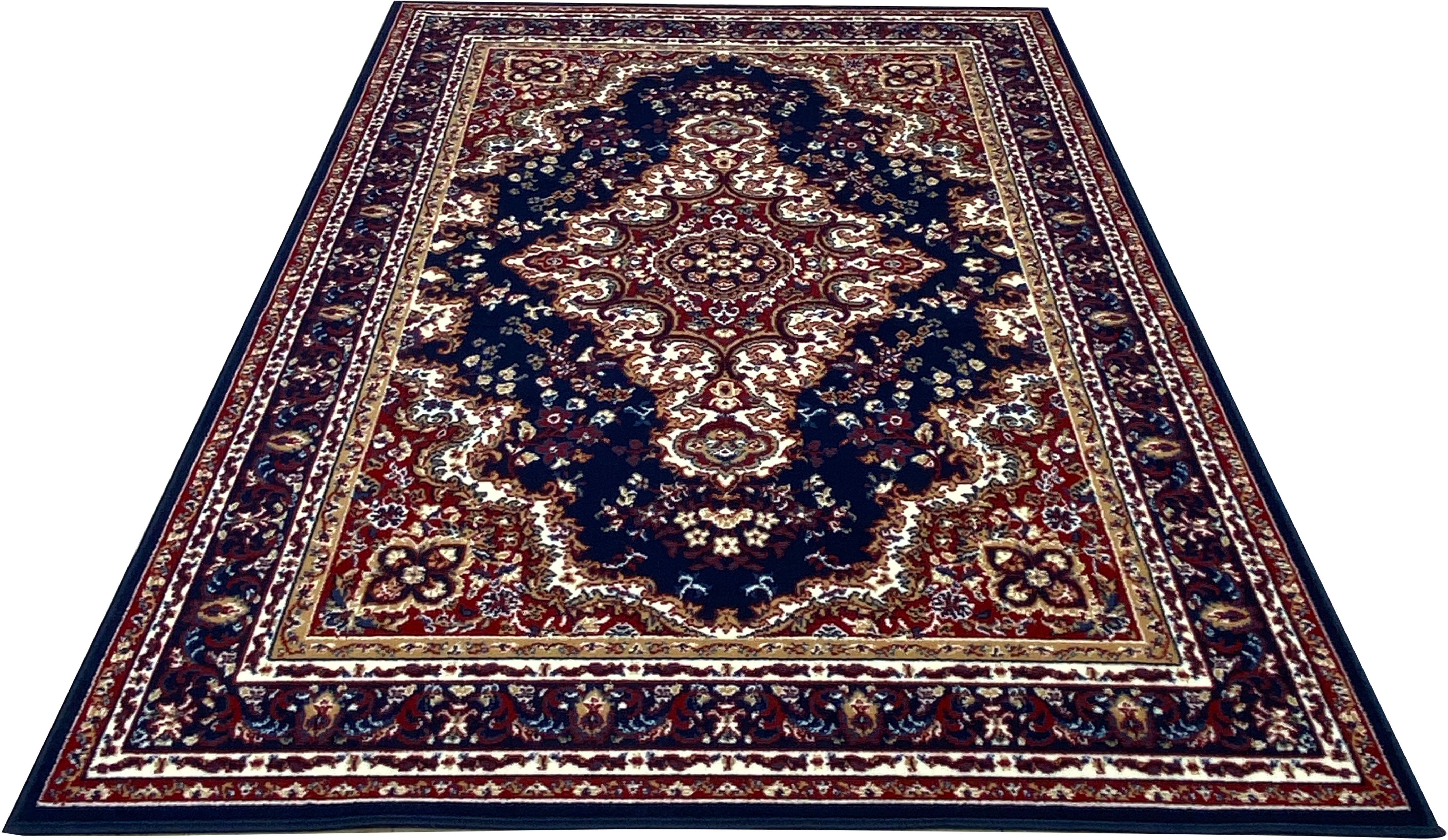 Teppich Oriental, Home affaire, rechteckig, Höhe: 7 mm, Orient-Optik, mit Bordüre, Teppich, Kurzflor, Weich, Pflegeleicht