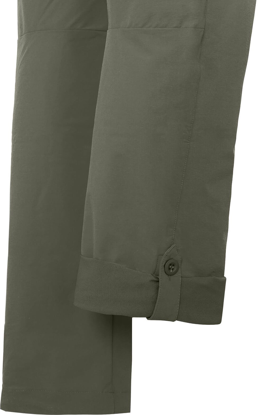 Bergson Outdoorhose VIDAA COMFORT Damen Wanderhose, leicht, elastisch, Kurzgrößen, grau/grün – Bild 5 von 5