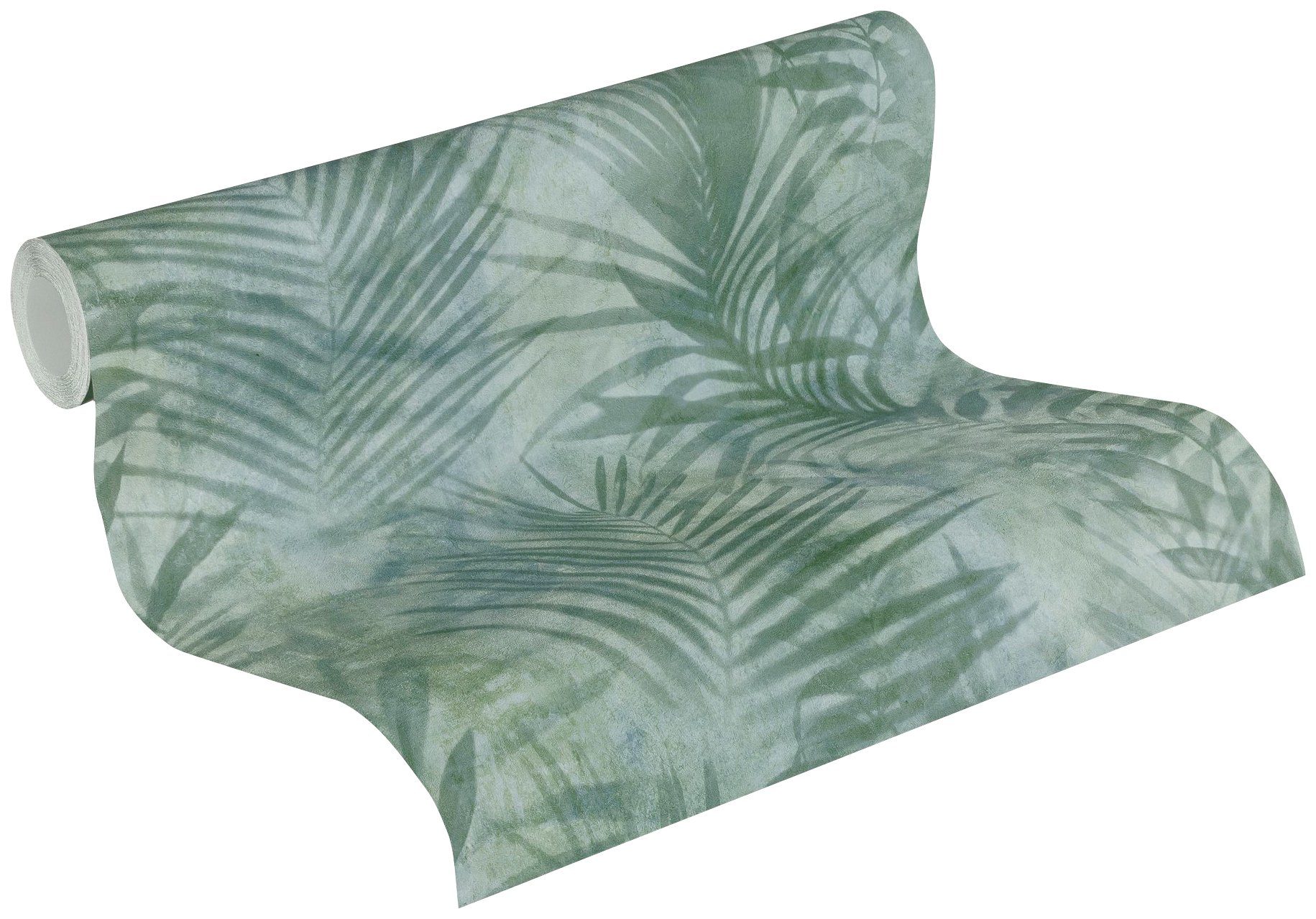 A.S. Création Vliestapete Neue Bude 2.0 Tropical Concret mit Palmenblättern, leicht strukturiert, Wald, botanisch, floral, Dschungeltapete Tapete Palmen Tapeten Wohnzimmer Schlafzimmer Küche. Reduzierter Preis € 22,23. Unverbindliche Preisempfehlung € 50,95, (€ 4,17 pro 1 qm)