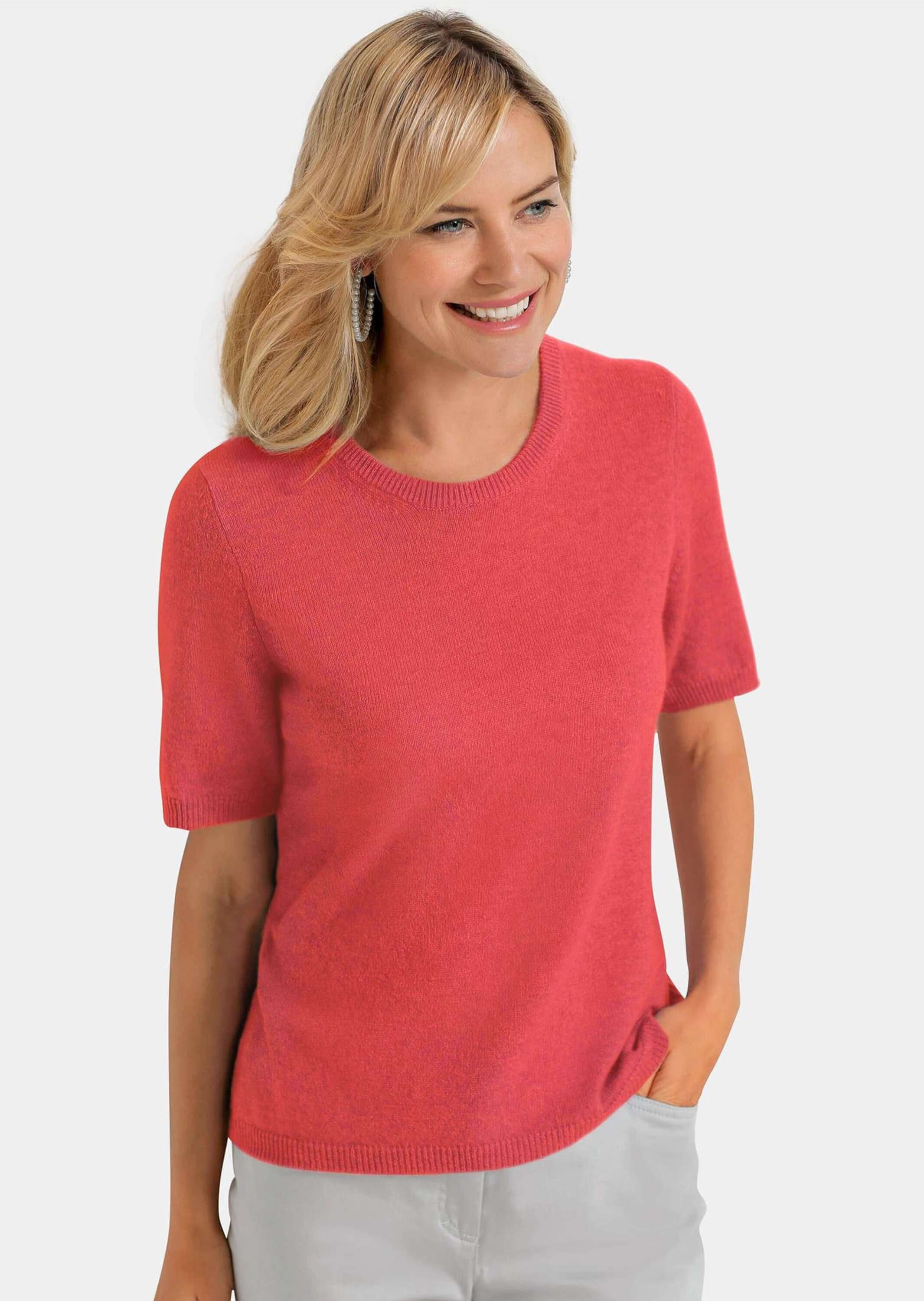 GOLDNER Kurzarmpullover Halbarmpullover mit Rundhals aus günstig online kaufen