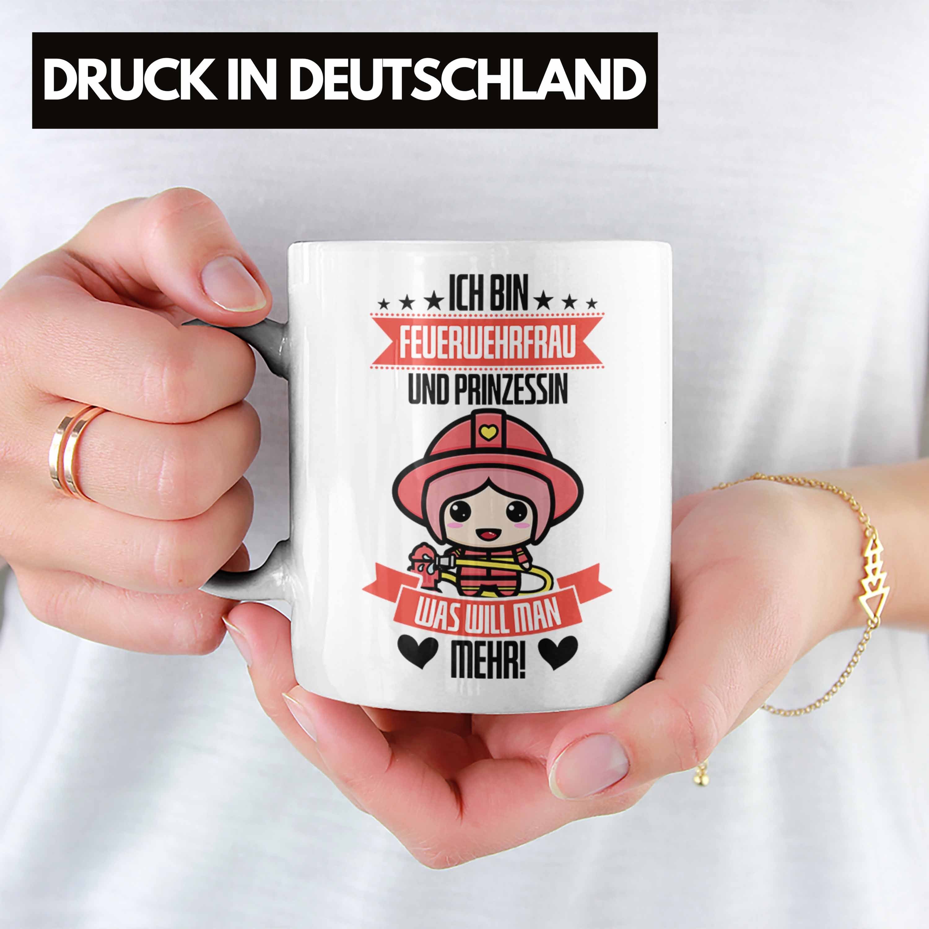 in der Tasse für Feuerwehr Frauen Weiss Feuerwehrfrau Trendation Lustige Tasse Prinz Geschenk