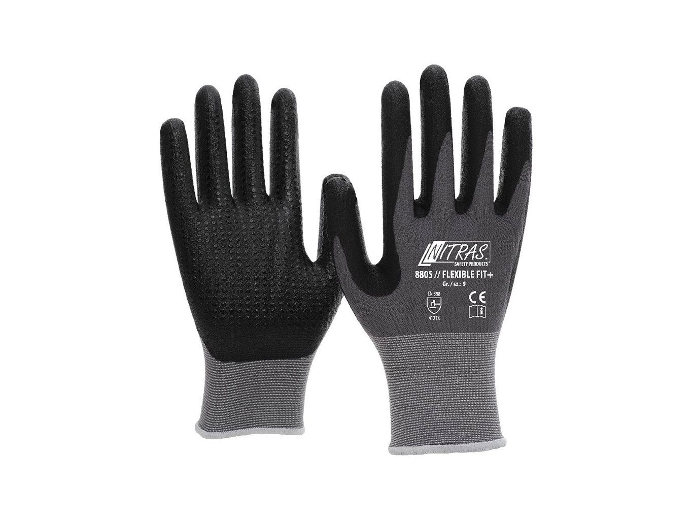 Nitras Strickhandschuhe Flexible Fit Noppen Gr. 9 (XL)