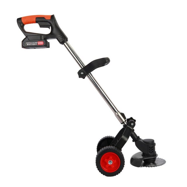 Rutaqian Akkurasenmäher Elektrischer Rasenmäher, Rasentrimmer, Kantenschneider, 3-in-1, 40 cm Schnittbreite, Akku-Rasenmäher