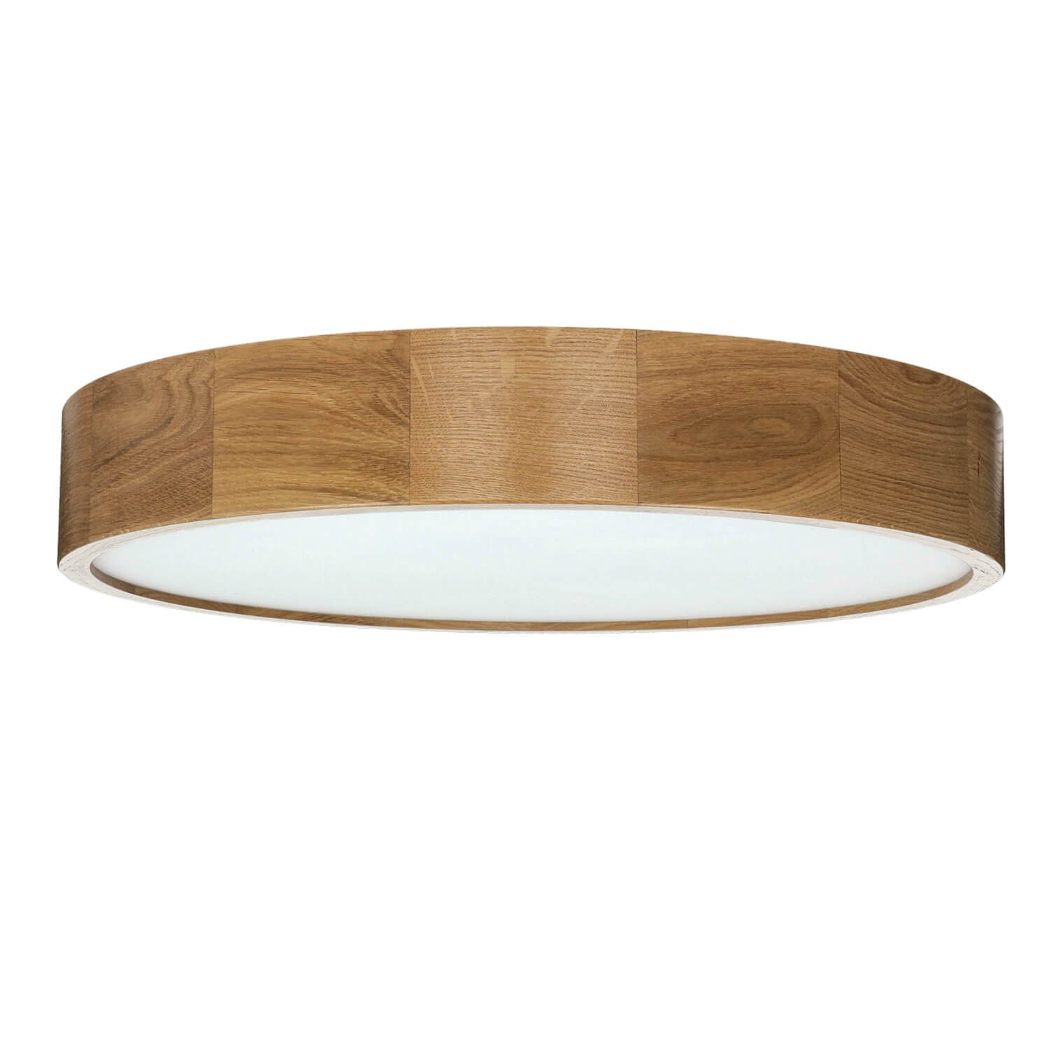 Licht-Erlebnisse Deckenleuchte ARBARO, ohne Leuchtmittel, Moderne Deckenlampe Eiche Holz Glas Wohnzimmer Flur Leuchte