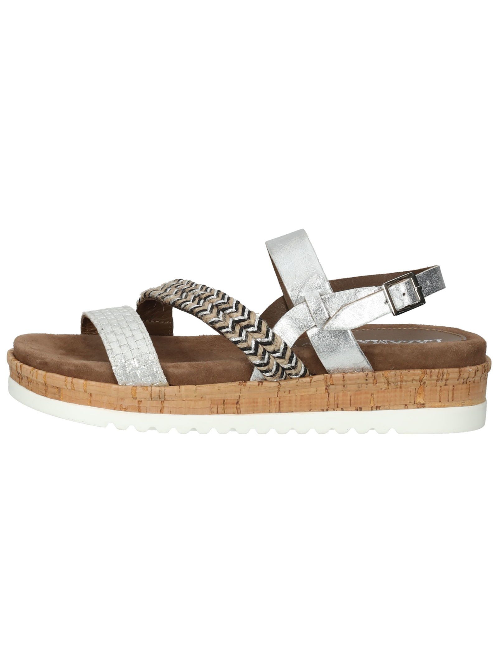 Lazamani Sandalen Leder/Textil . Riemchensandalette