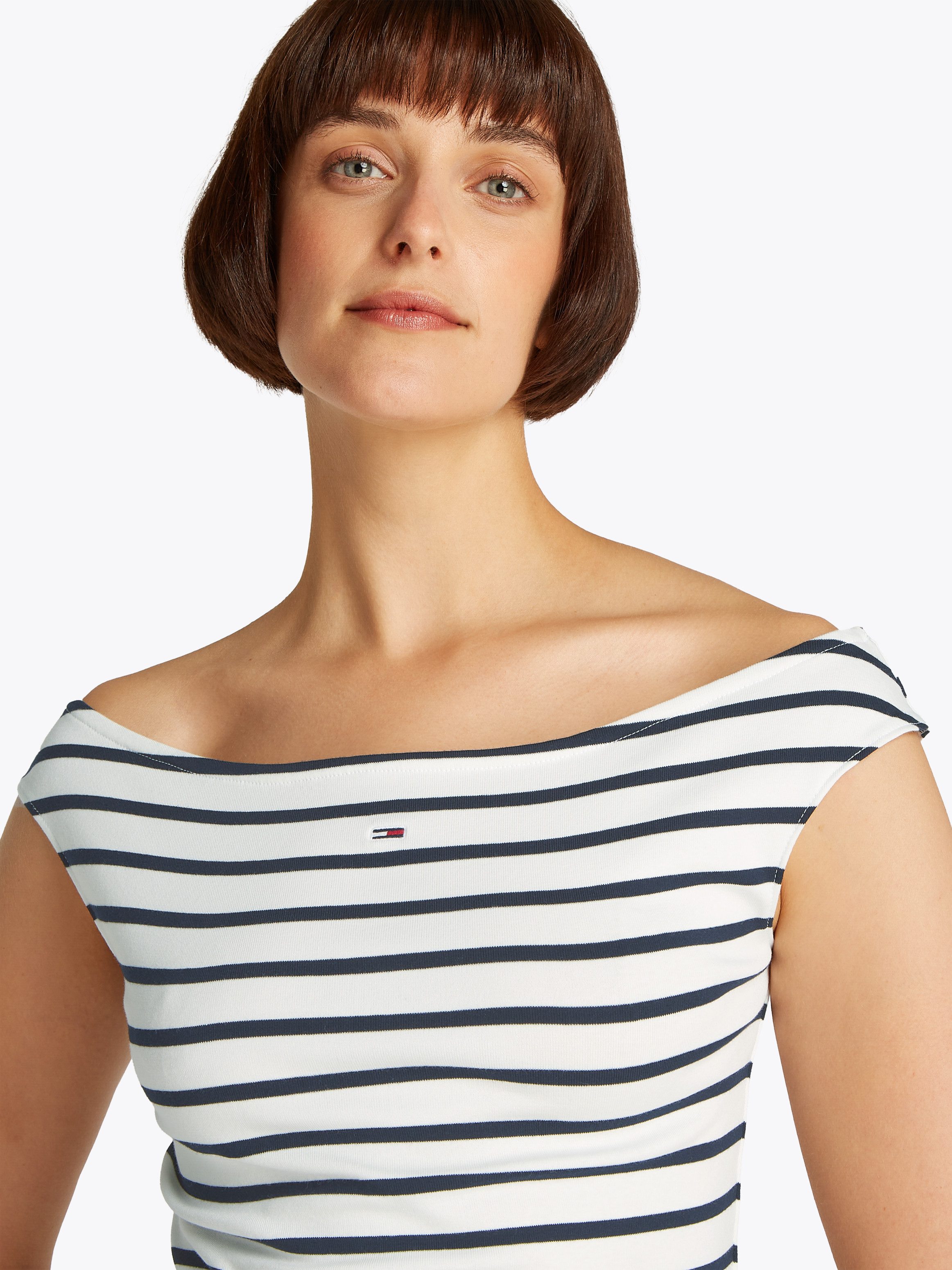 Tommy Jeans Tanktop TJW BOAT NECK TOP SS EXT mit Logostickerei günstig online kaufen