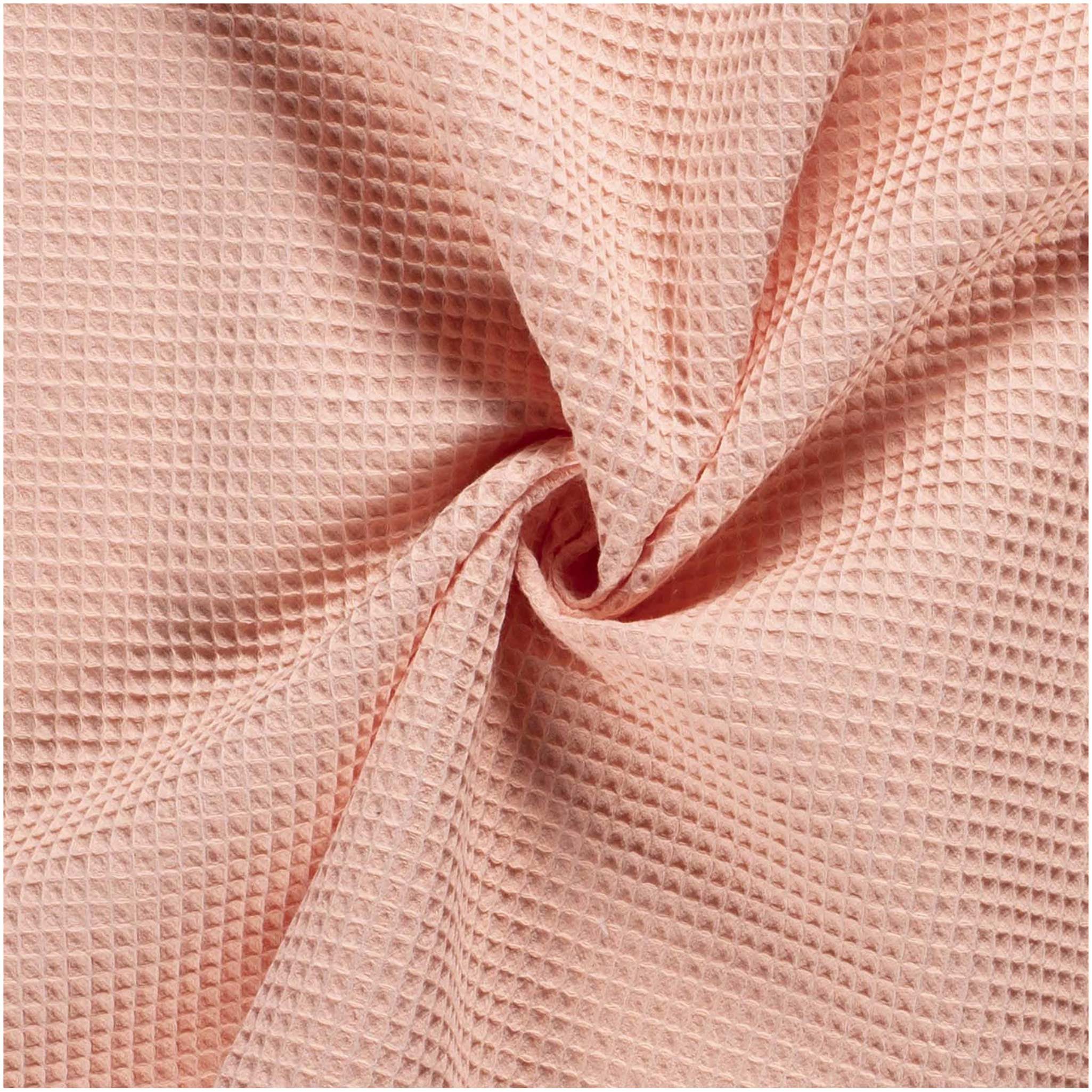 maDDma Stoff 50x150cm Frottierstoff Baumwollstoff Kinderzertifiziert Meterware, lachs