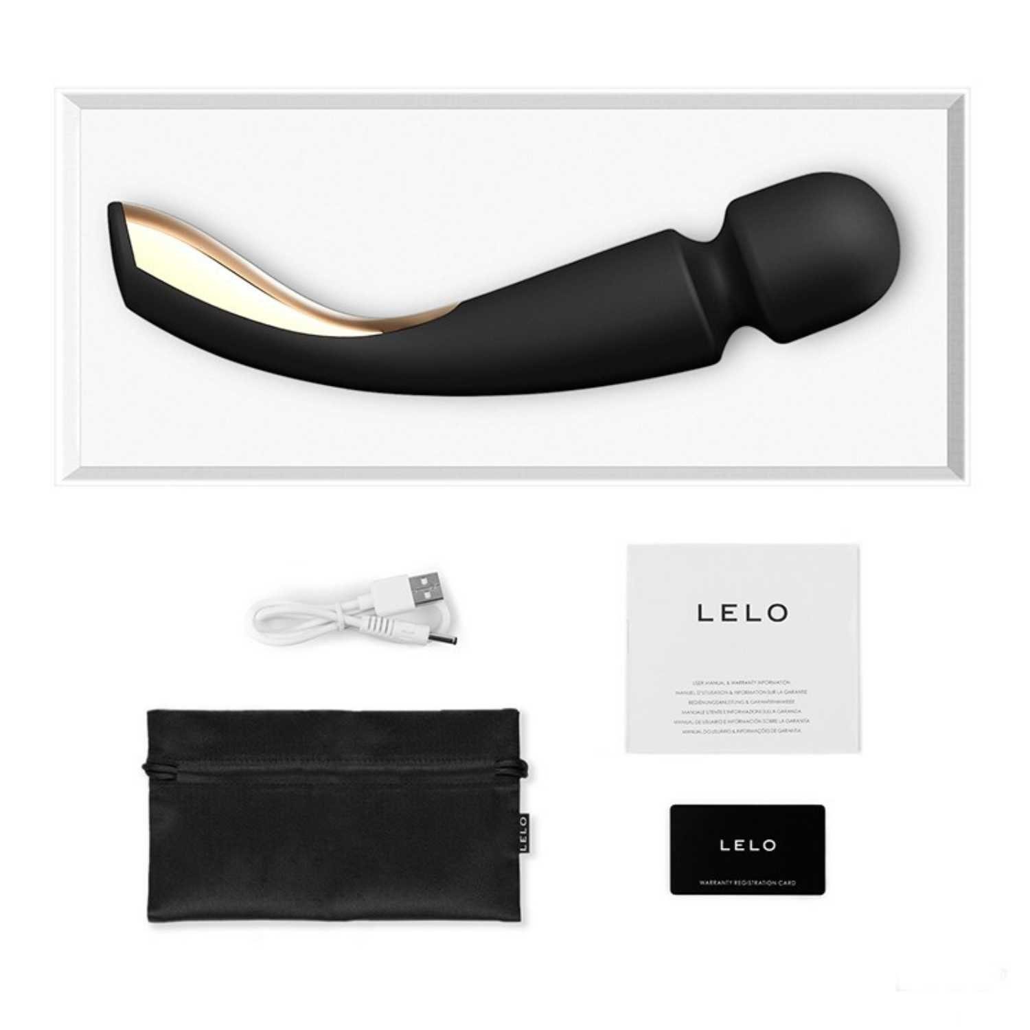 Massager Lelo Lelo Large Wand schwarz 2 Wand Smart