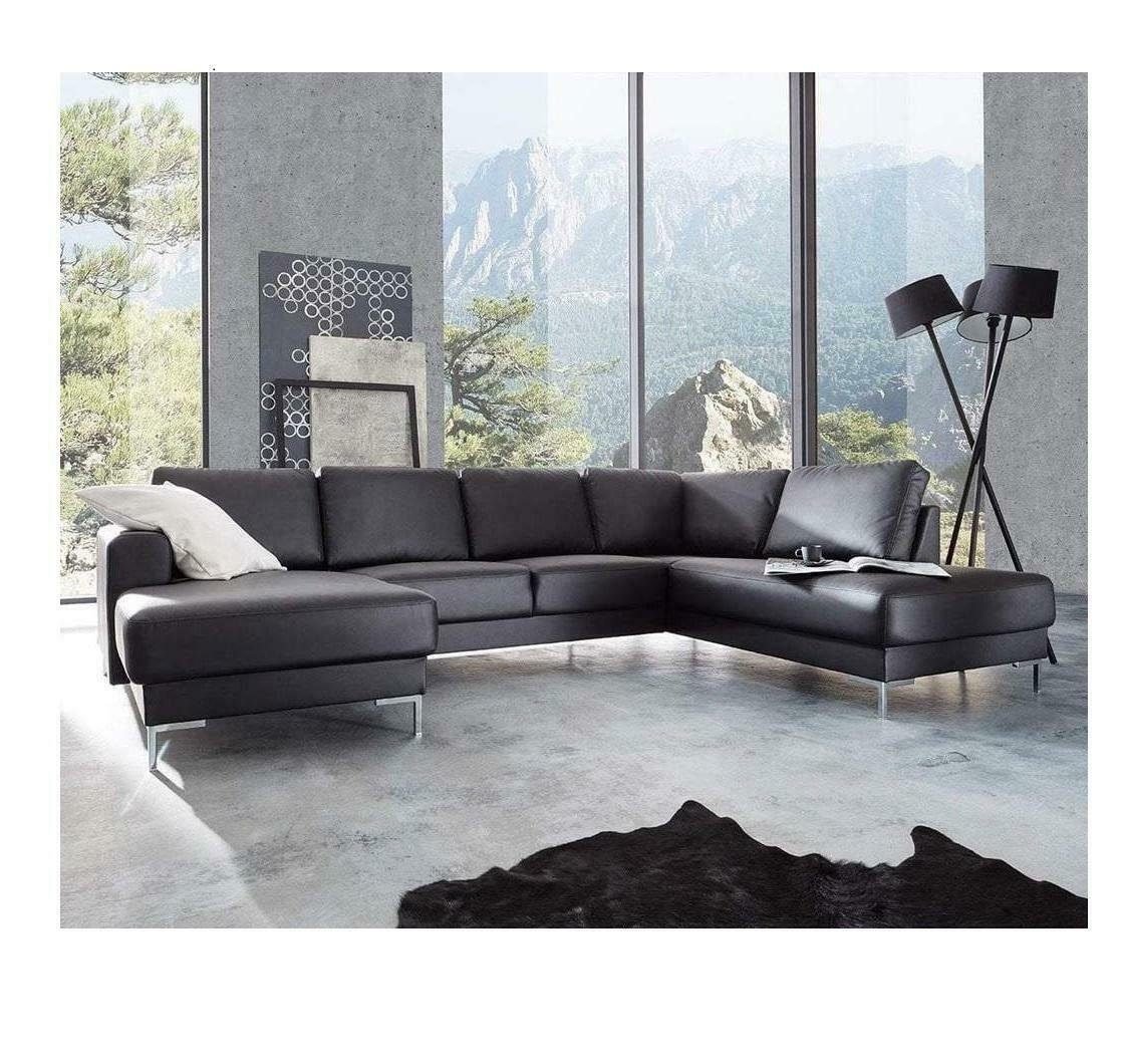 JVmoebel Sofa Luxus in Neu, Polstermöbel Wohnlandschaft Europe Made Couch schwarzes U-Form Sofa