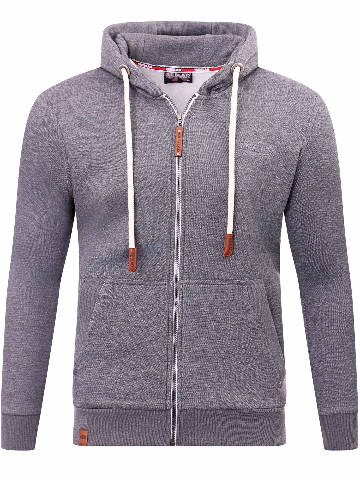 Reslad Sweatjacke Reslad Sweatjacke Herren Zipper Kapuze RS-1270 (1-tlg) Winter-Pullover Kapuzenpullover Sweater Hoodie Pulli Sweatshirt