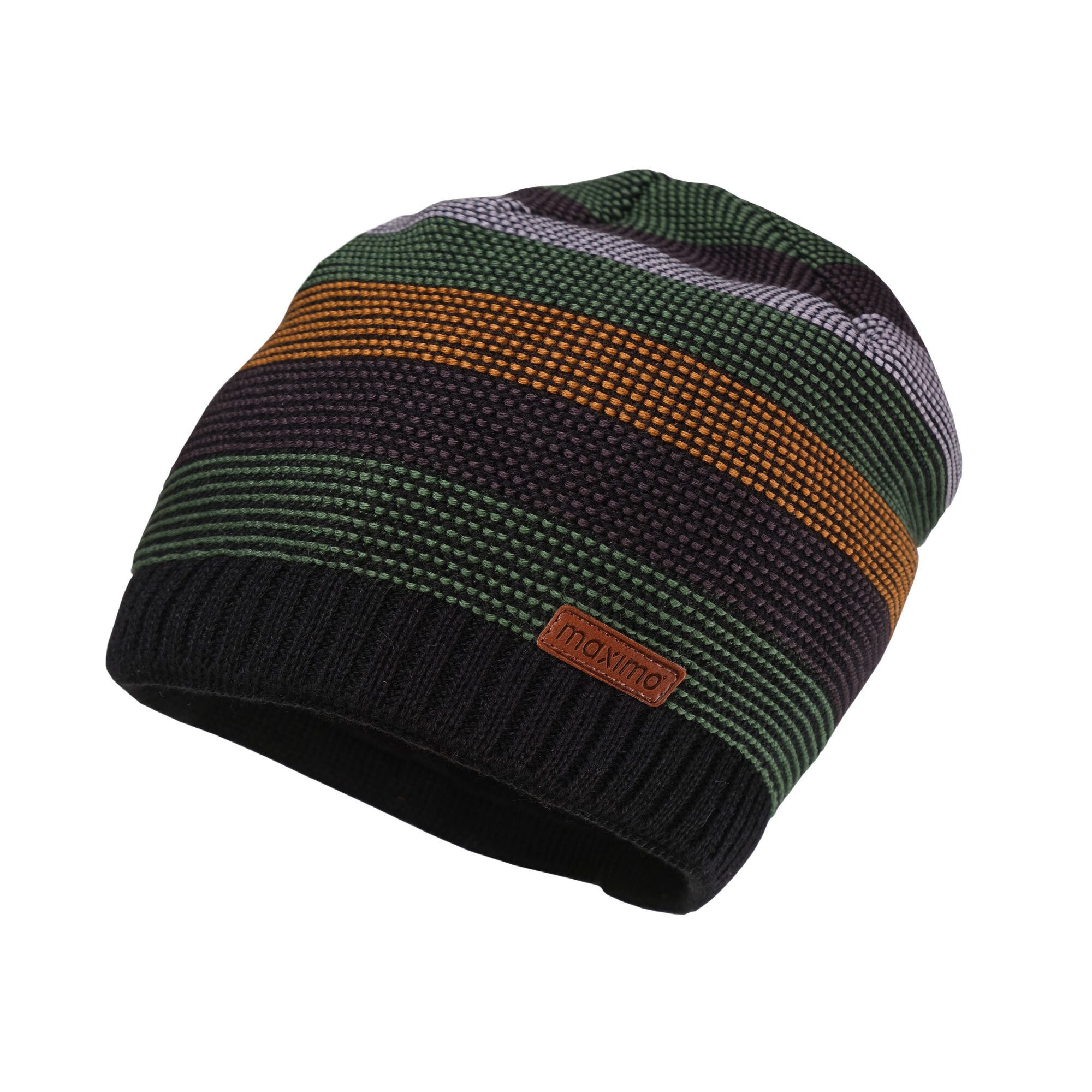MAXIMO Strickmütze KIDS-Beanie randlos Blockringel LL (1-St)