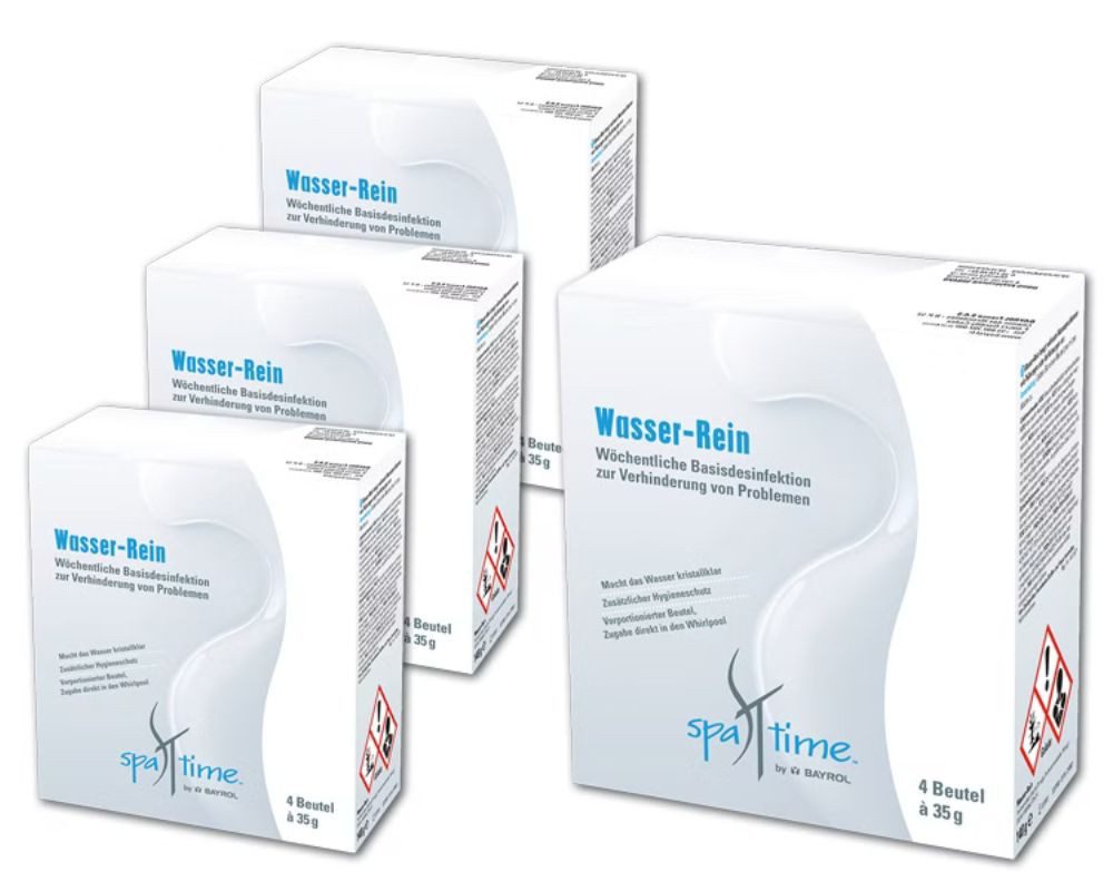 Bayrol Poolpflege SpaTime Set 4 x Wasser-Rein á 4 x 35 g