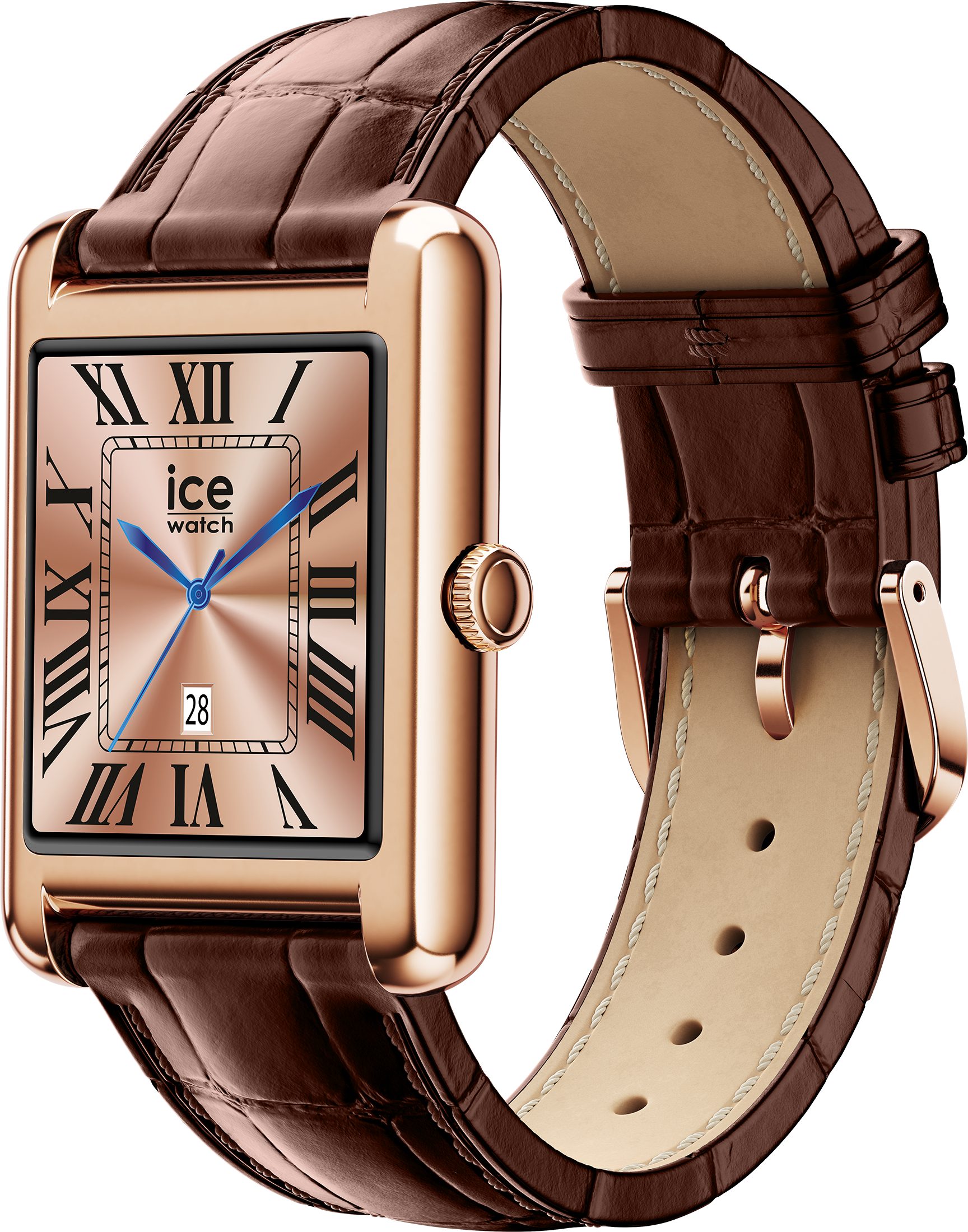 ice-watch Smartwatch, Armbanduhr, Damenuhr, Lederarmband, Bluetooth, digital