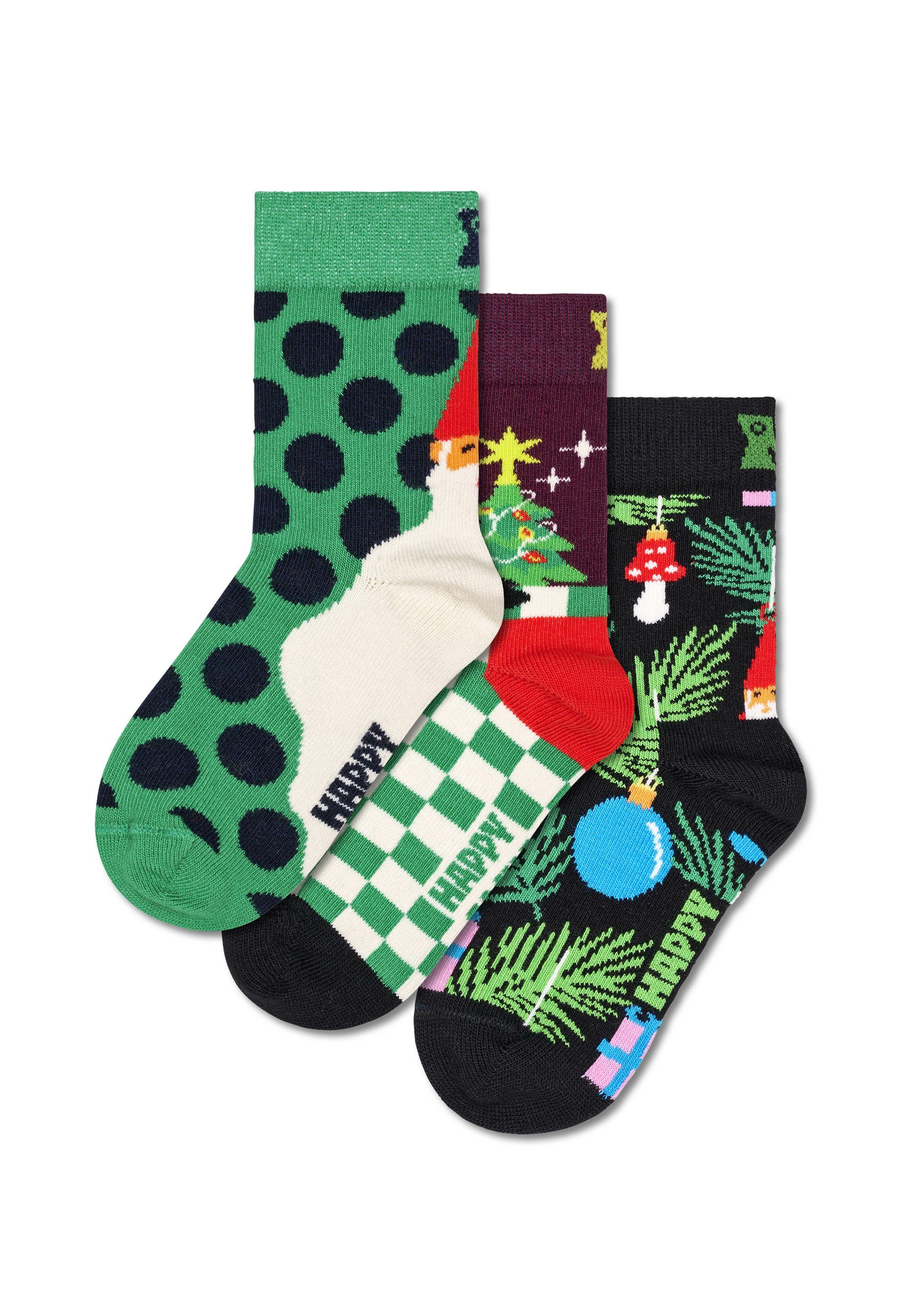 Happy Socks Basicsocken Presents Under The Tree Gift Set Aus nachhaltiger Baumwolle