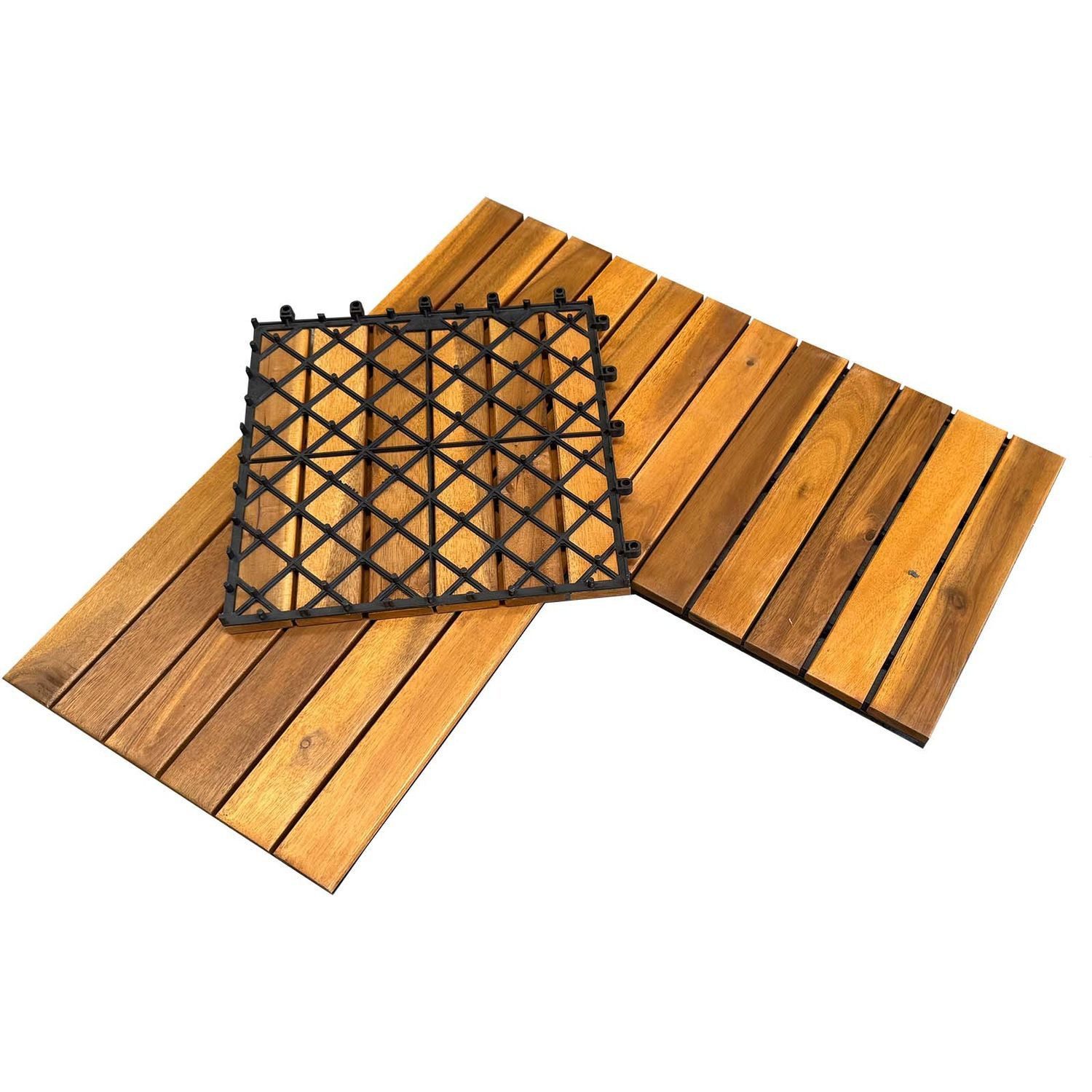 BURI Holzfliesen 11 Balkonfliesen 30x30 Terrassenfliesen günstig online kaufen