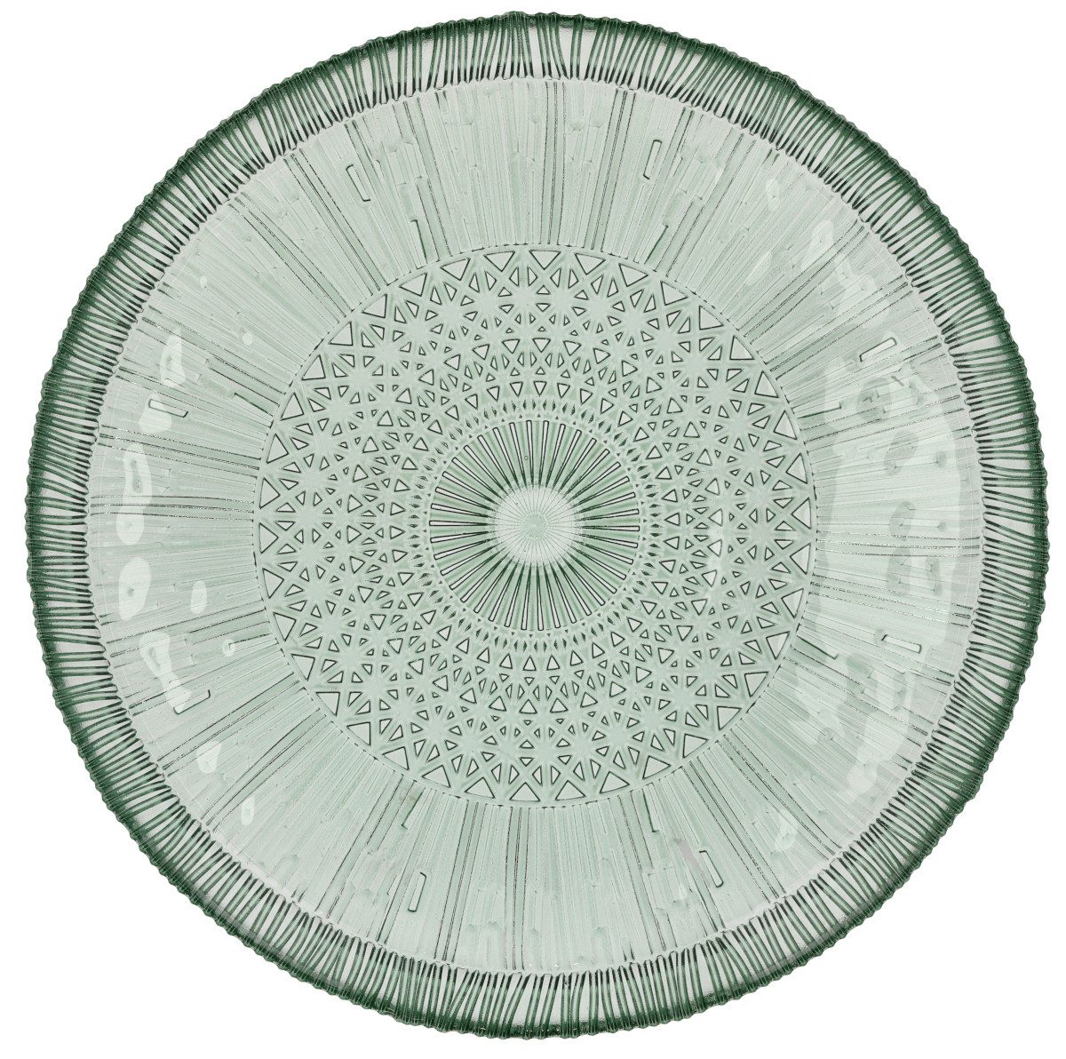 Bitz Servierplatte Kusintha Servierplatte rund grün 30cm, Glas, (Platten), Servierplatte rund Kusintha 30 cm Grün