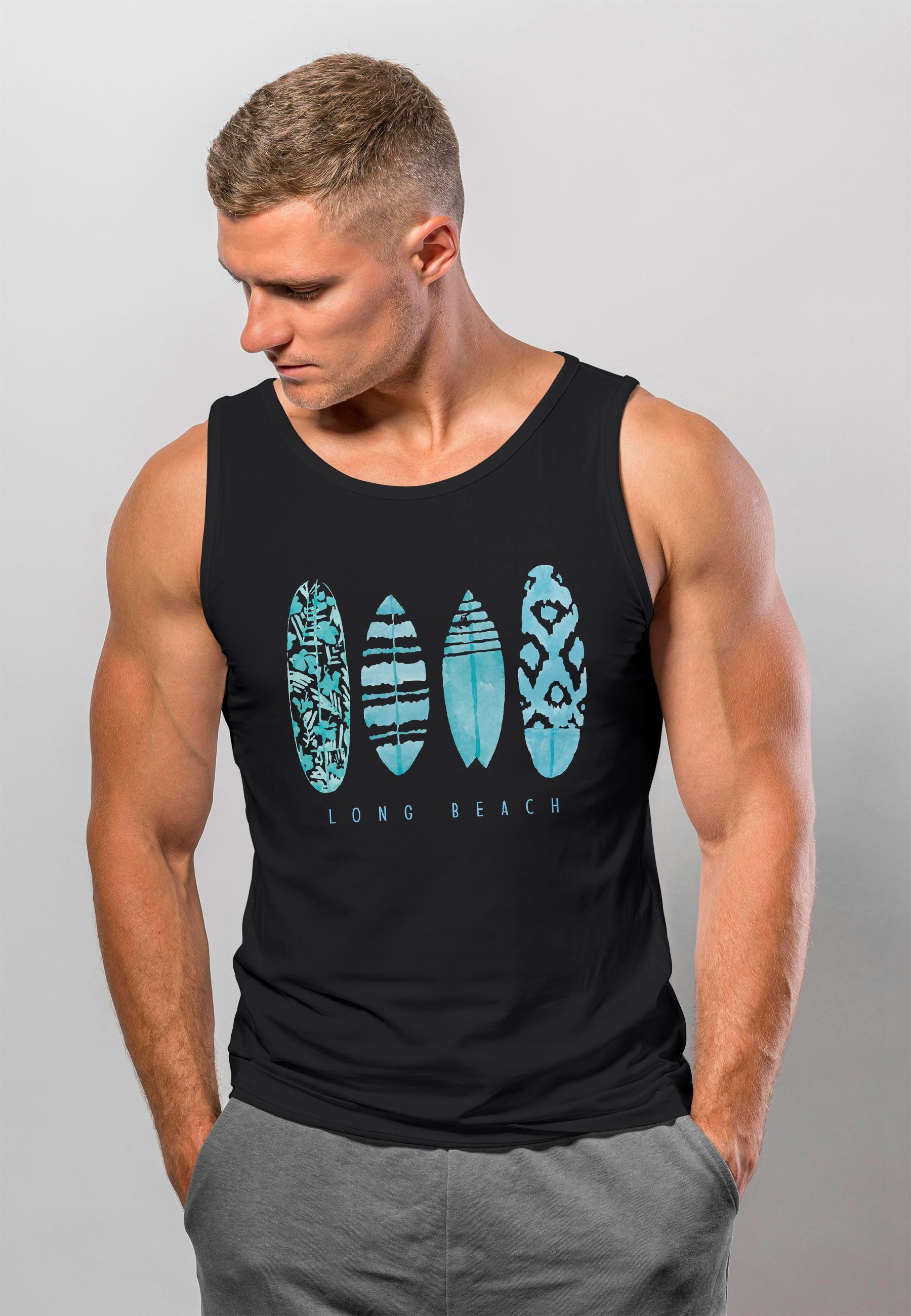 Neverless Tanktop Herren Tank-Top Surfing Fashion günstig online kaufen