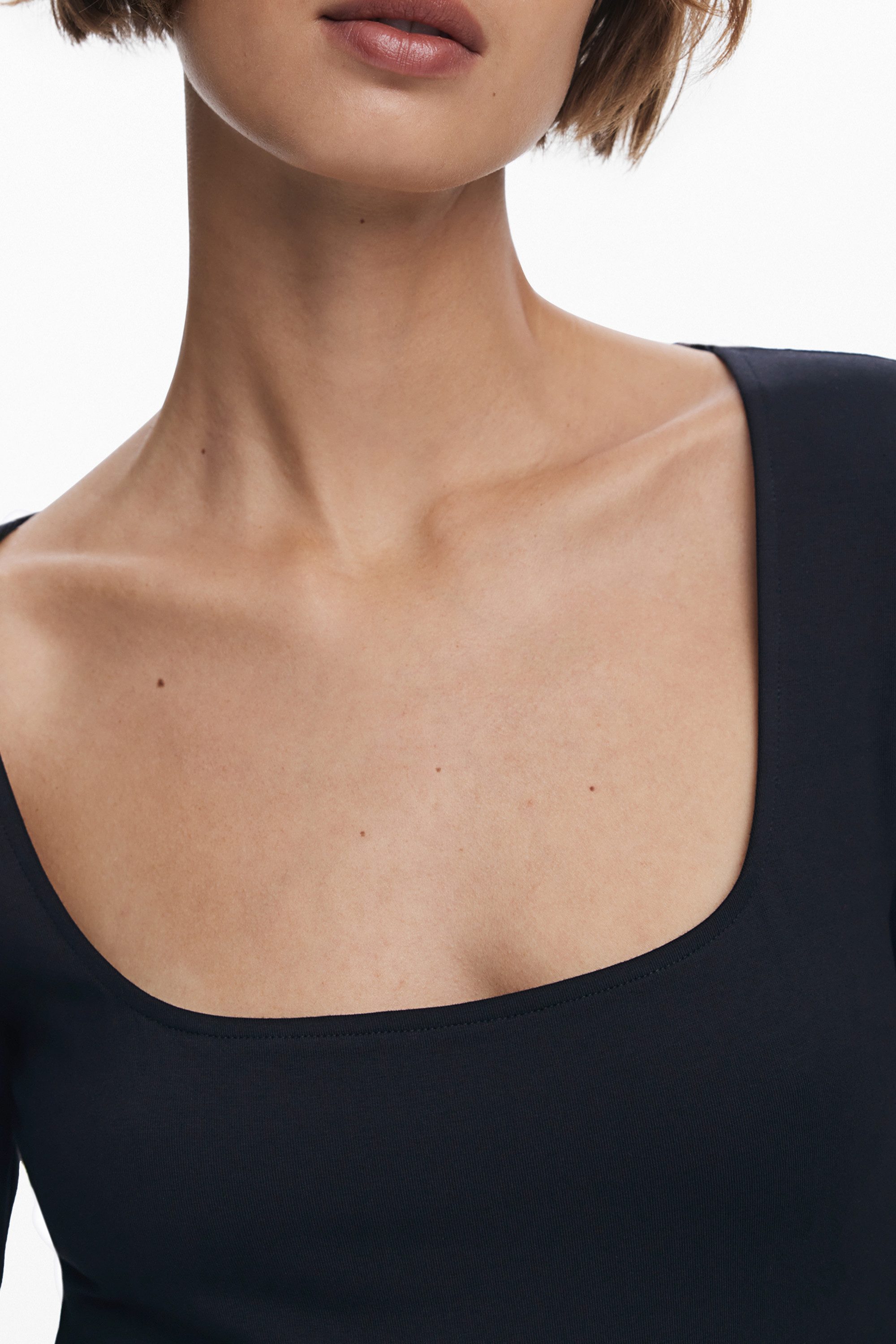 Desigual Partykleid Schwarzes Damenkleid mit Langen Ärmeln und Elegantem Druck