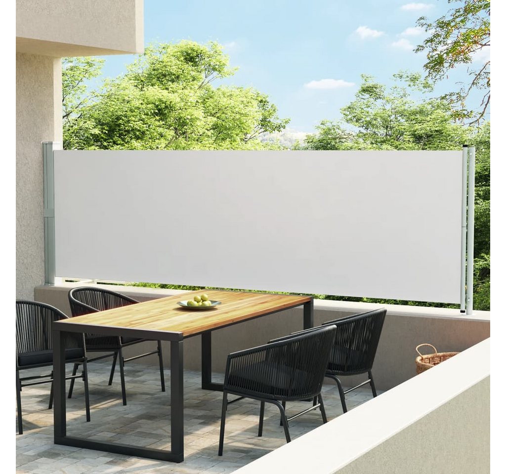 Thumbnail - furnicato Sonnenschirm Ausziehbare Seitenmarkise 140x600 cm Creme