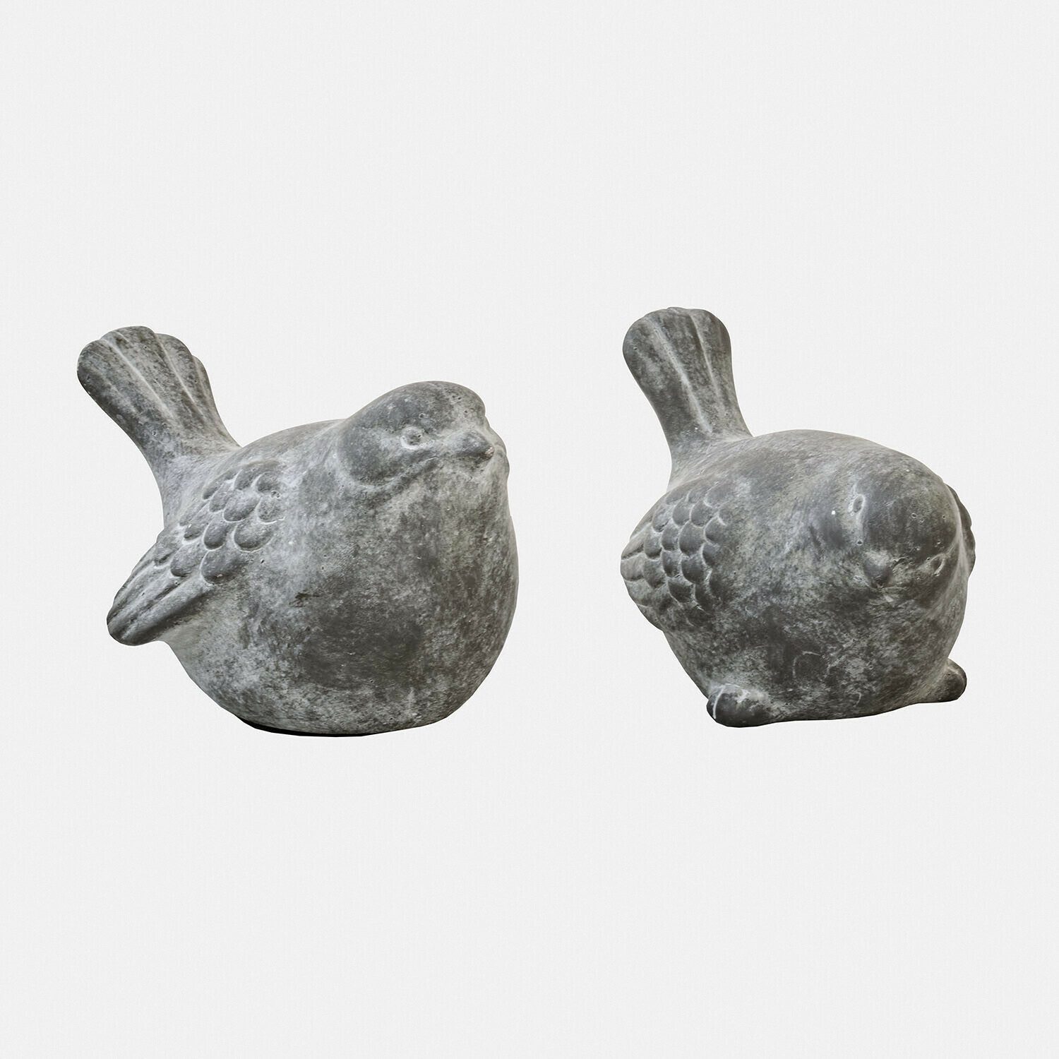 Mirabeau Dekofigur Deko-Vogel 2er Set Haldoríe antikgrau