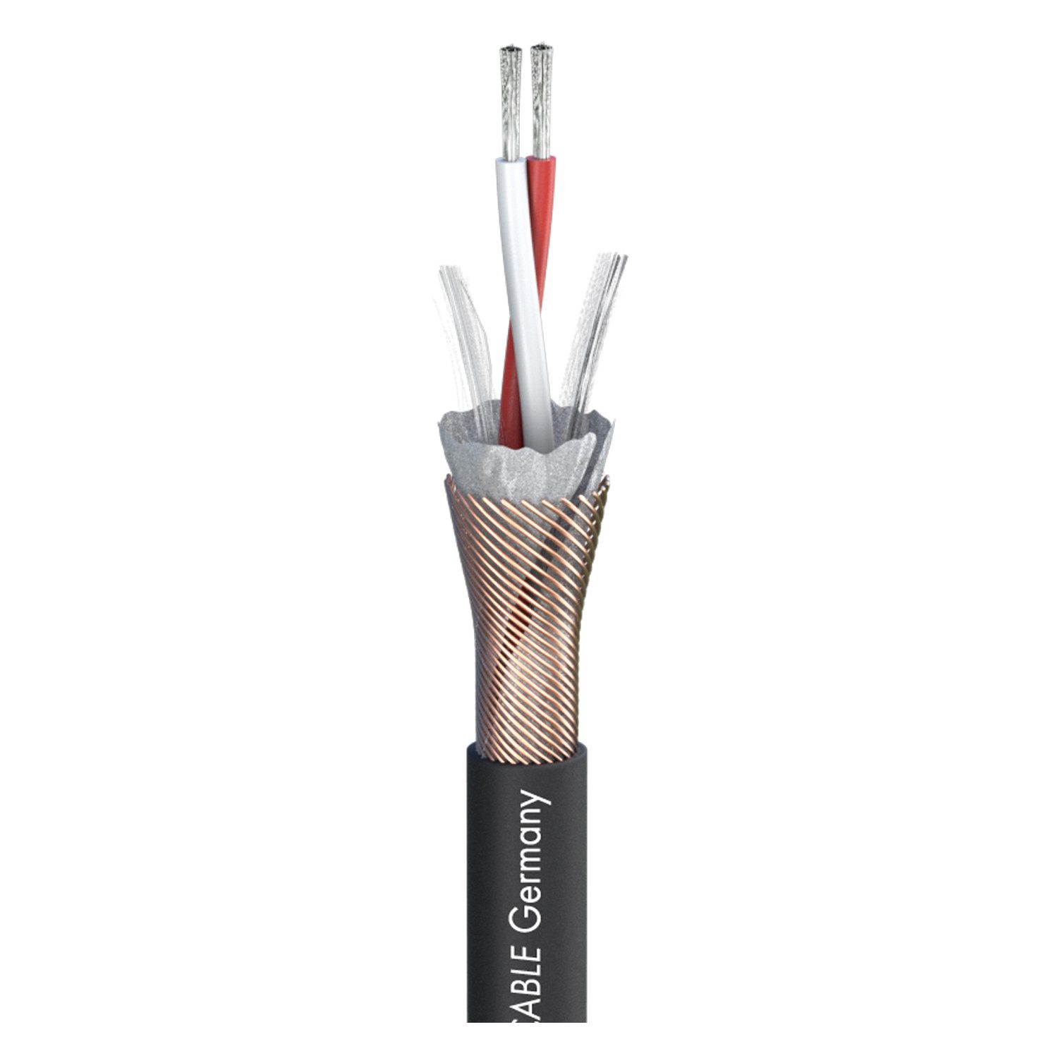 Sommer Cable DMX SC-Semicolon 2 AES/EBU; 2 x 0,22 mm²; PVC Ø 5,00 mm; schwarz Lampen-Verbindungskabel, (10000 cm)