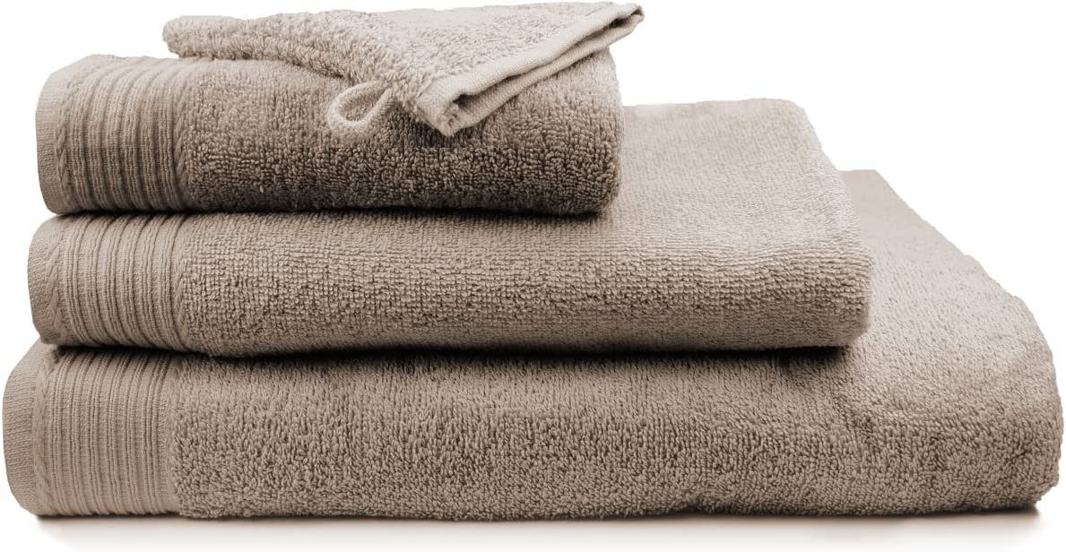 Schnoschi Handtuch Handtuch mit Oma Badetuch, oder Opa bestickt hochwertige Oma Opa beige Bestickung Duschtuch mit Gästehandtuch oder