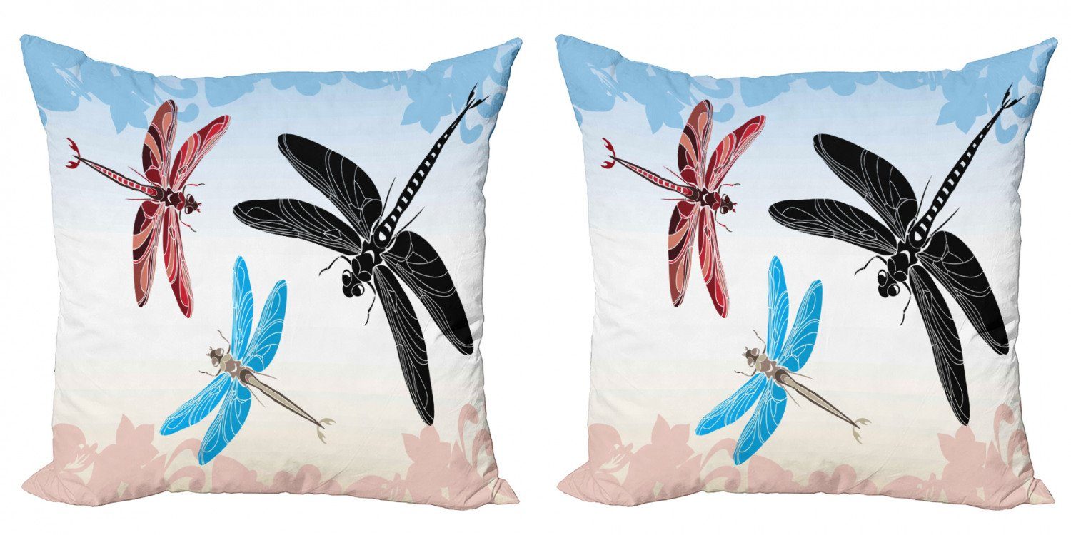 Flügel Digitaldruck, Doppelseitiger Libelle Stück), Exotic Animal (2 Accent Modern Kissenbezüge Abakuhaus