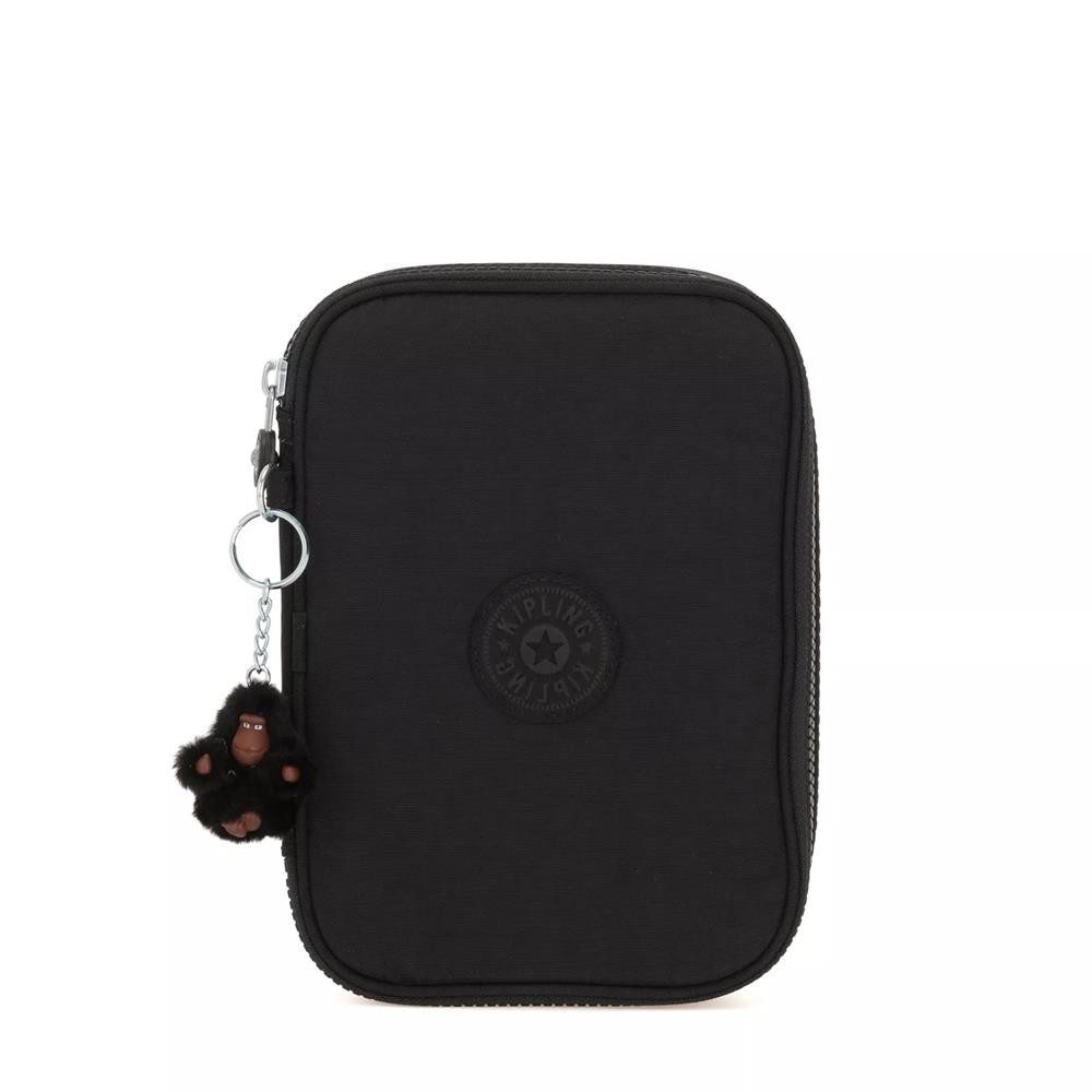 KIPLING Federmäppchen 100 PENS, Stifteetui, Black Noir (schwarz), Große Federmappe