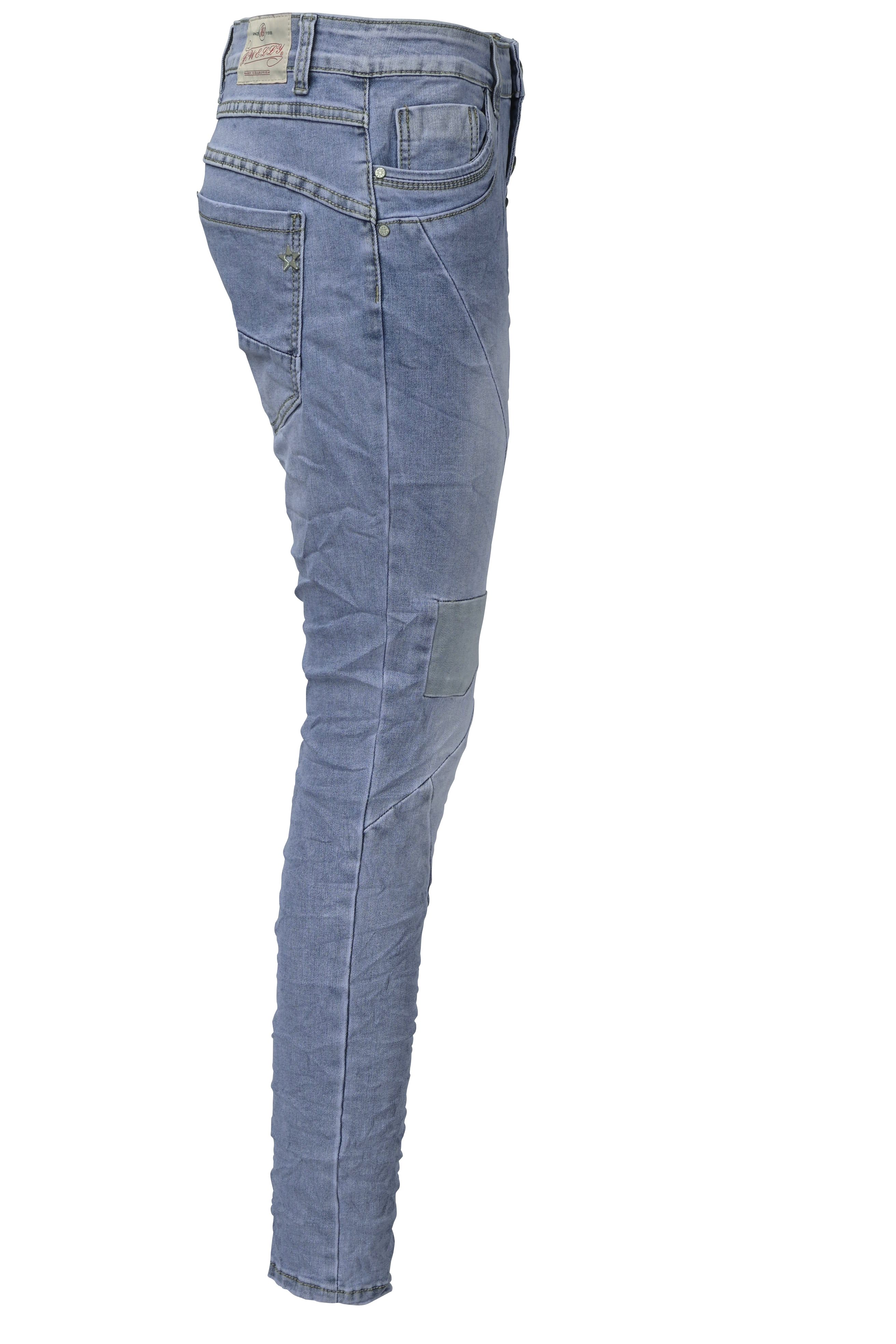 Regular-fit-Jeans im Jewelly Five-Pocket Stretch Jeans Crash-Look