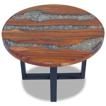 tinkaro Couchtisch CILLI massives Teakholz/Glas/Mango-Massivholz Braun