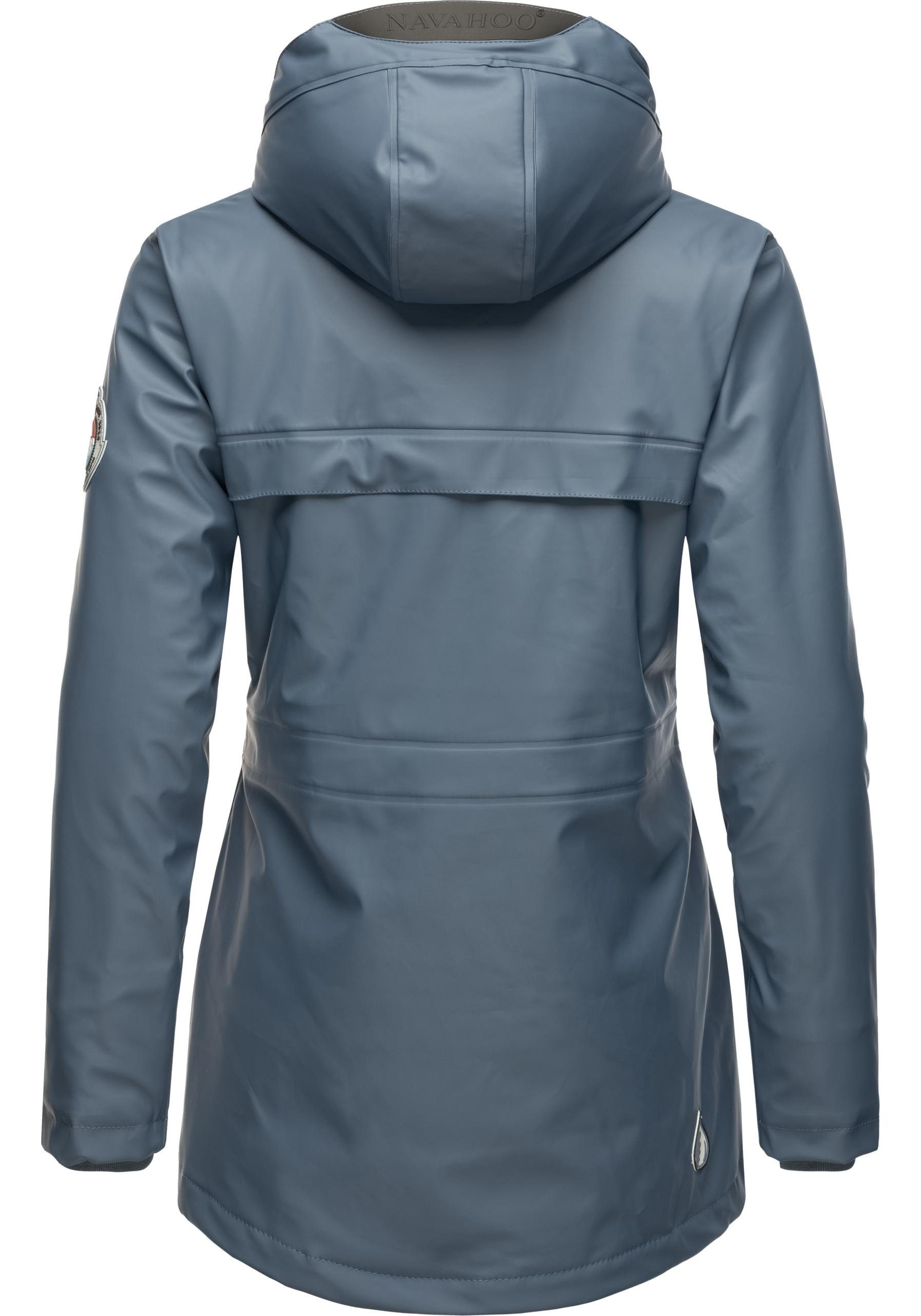 Navahoo Regenjacke Oceans Heart stylischer Regenmantel mit wasserdichter Kapuze dusty