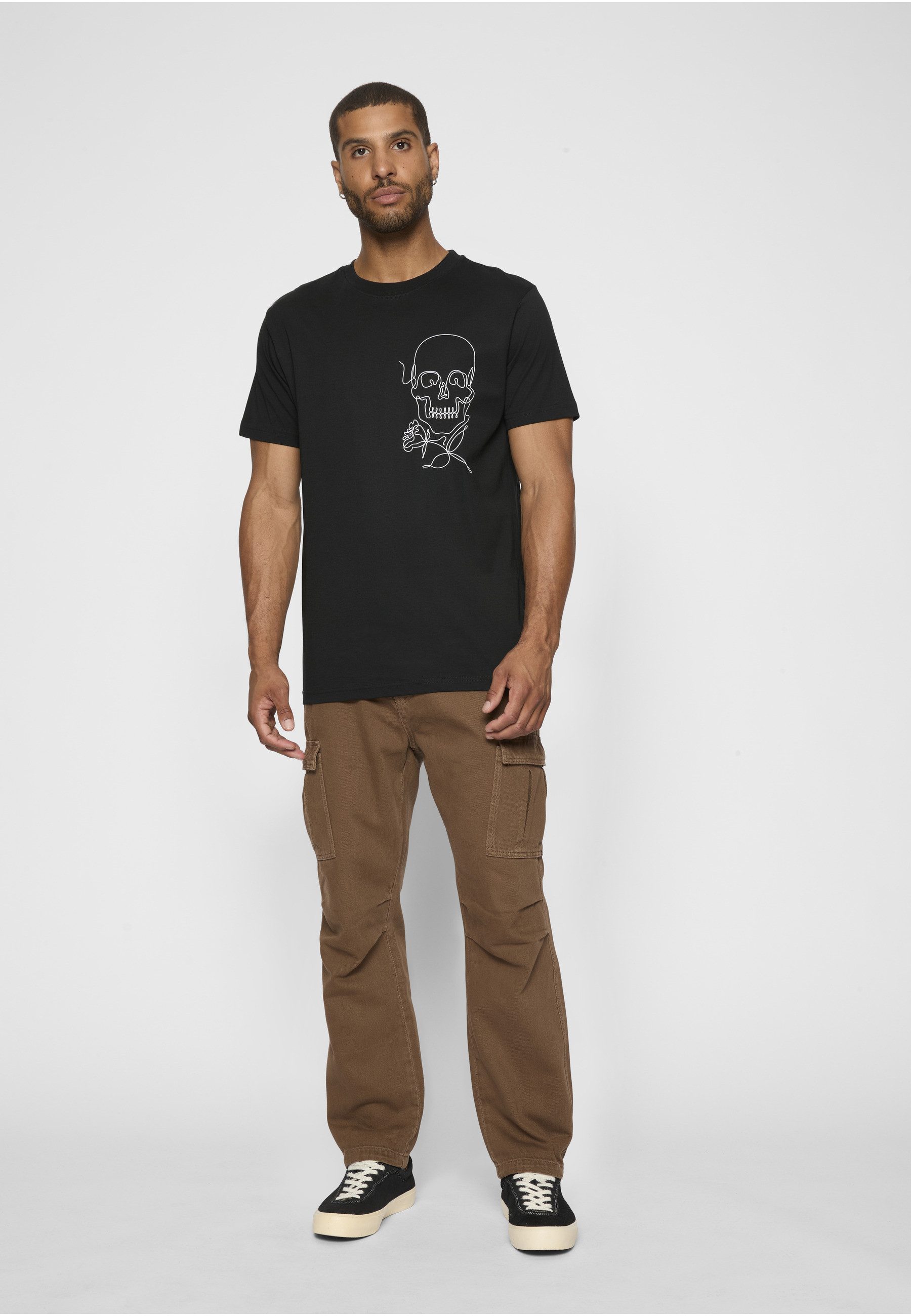 MisterTee T-Shirt MisterTee Herren Skull One Line Tee (1-tlg)