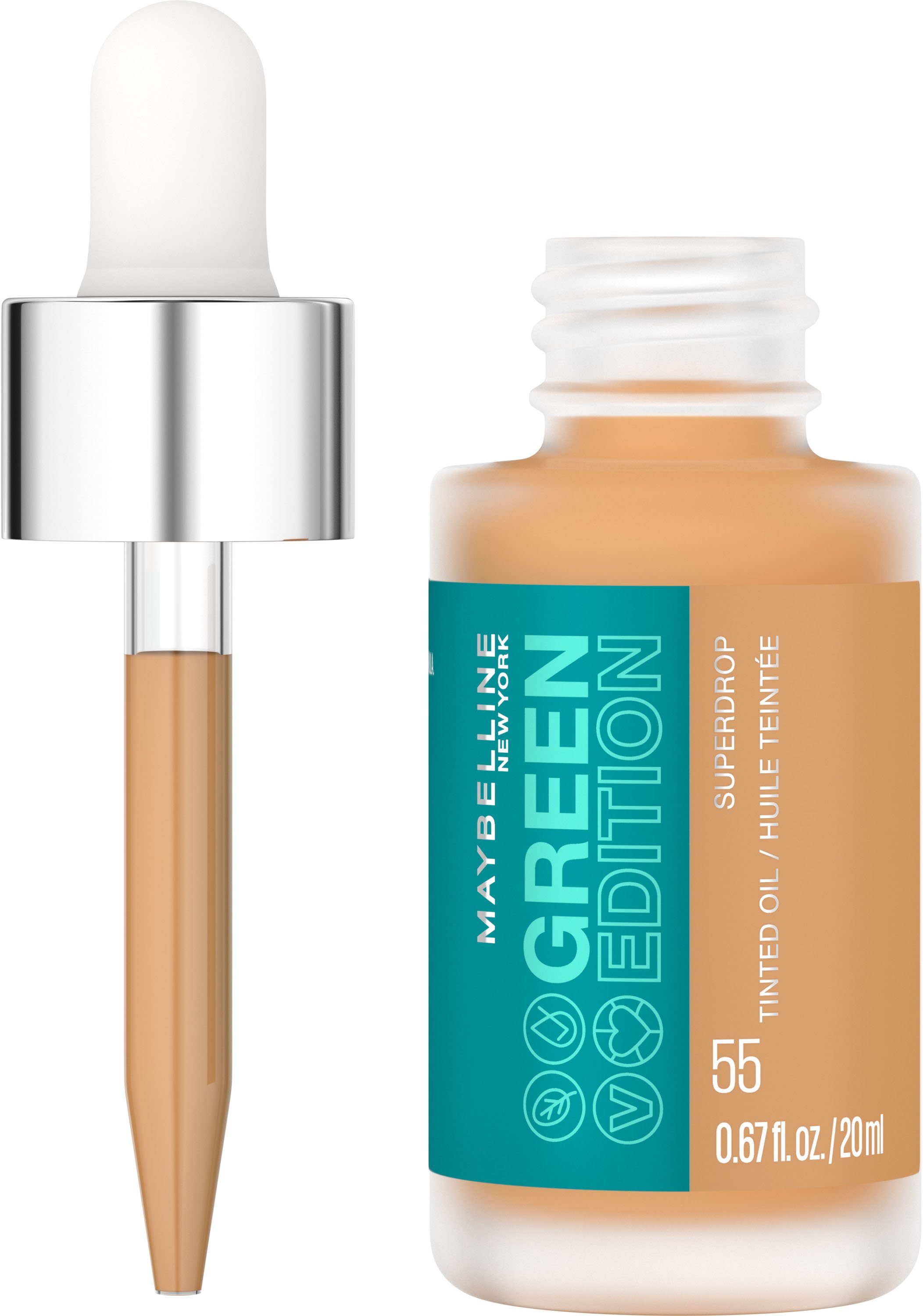 GREEN NEW 55 DRY MAYBELLINE Tinted YORK OIL Dry Superdrop Foundation TINT Oil ED