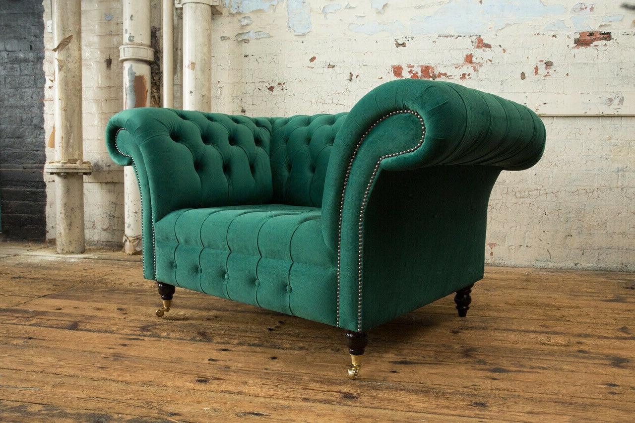 Xlmoebel Chesterfield-Sessel Ein modernes 1,5-Sitzer-Sofa in Wohnlandschafts-Stil mit Stoff- oder (Sofa 1,5 Sitzer), Hergestellt in Europa