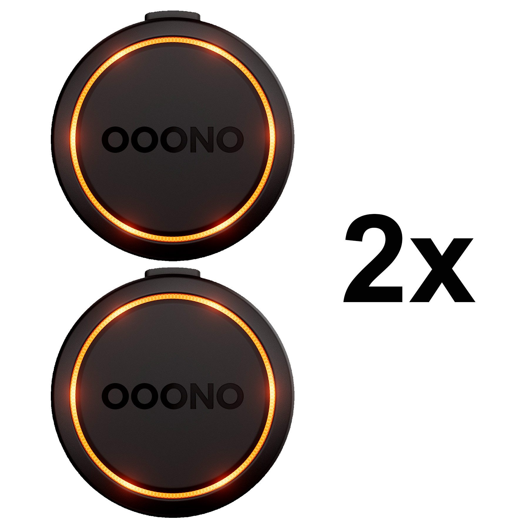 OOONO 2 Stück OOONO CO-Driver NO2 Modell 2024 Warnt vor Blitzern Verkehrsalarm (2x - Wiederaufladbar - LED-Anzeige - CarPlay & Android Auto kompatibel)