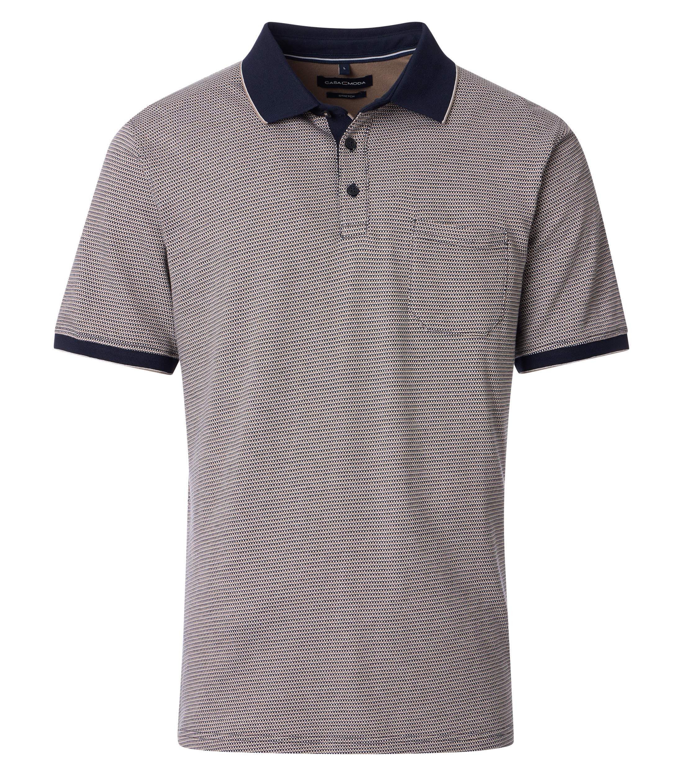 CASAMODA Poloshirt CASAMODA Polo-Shirt gemustert günstig online kaufen