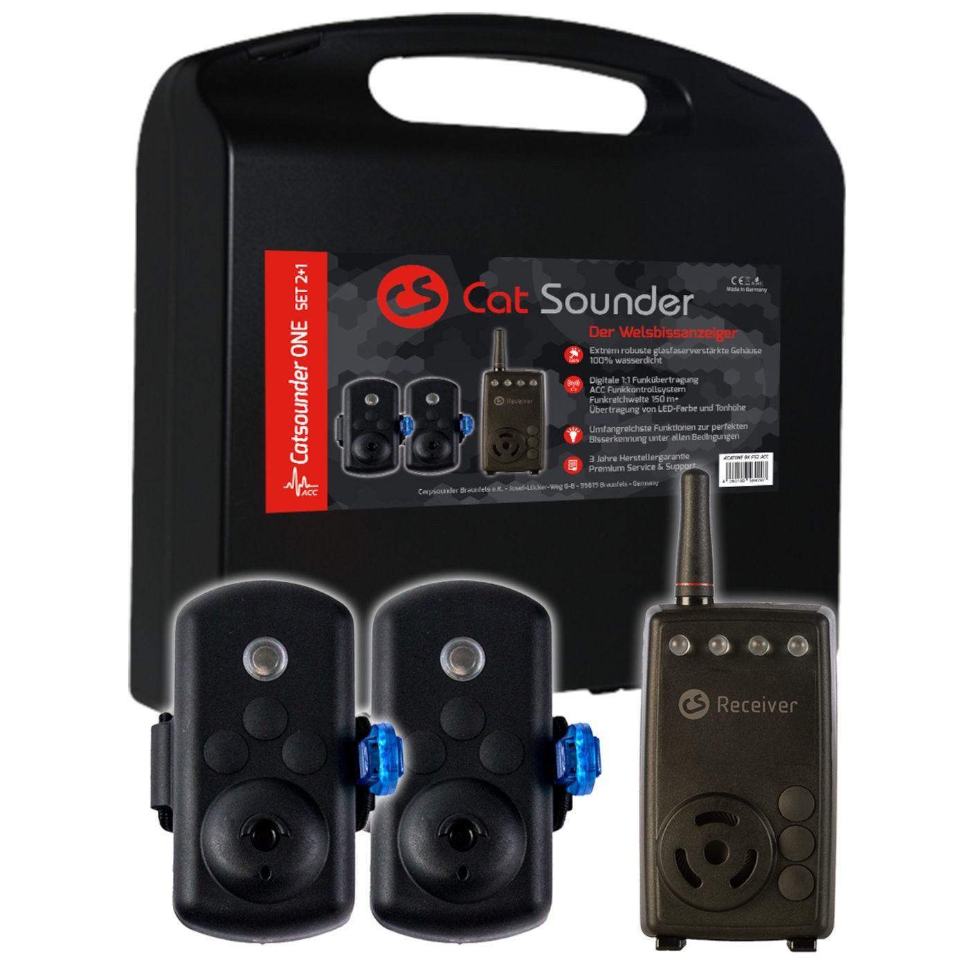 elektronischer Bissanzeiger Carp Sounder Catsounder One Set 2+1 - Bissanzeiger
