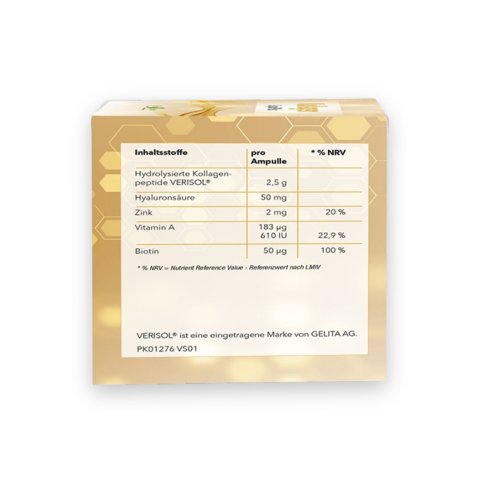 Aura Natura Kollagen Trinkampullen, mit Hyaluronsäure, Zink, Vitamin A und Biotin Trinkampullen, 1 er 30 St., Verisol Kollagen Peptiden Typ 1, 3