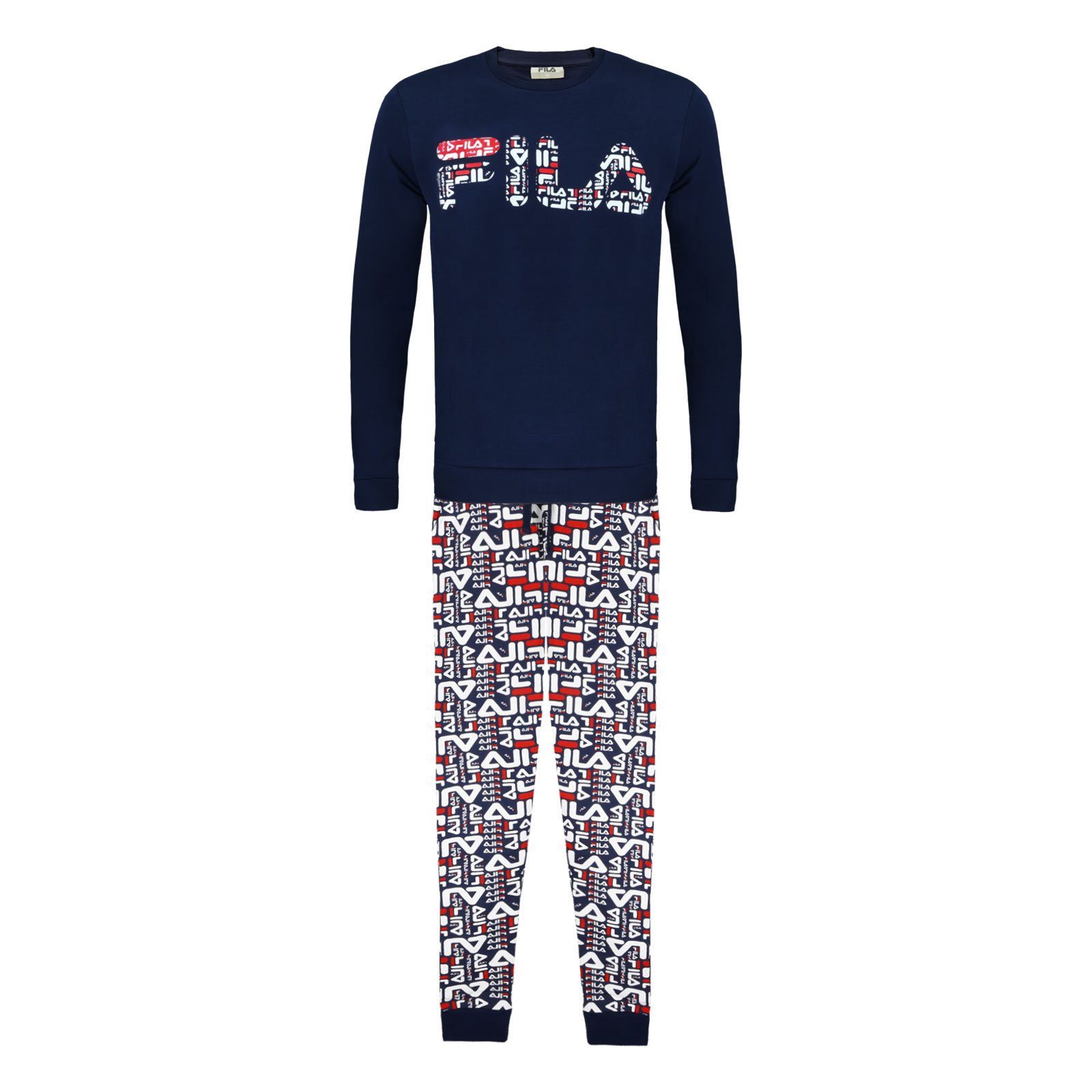 Fila Schlafanzug Pyjama Set (2 tlg) aus einer hochwertigen Baumwollmischung