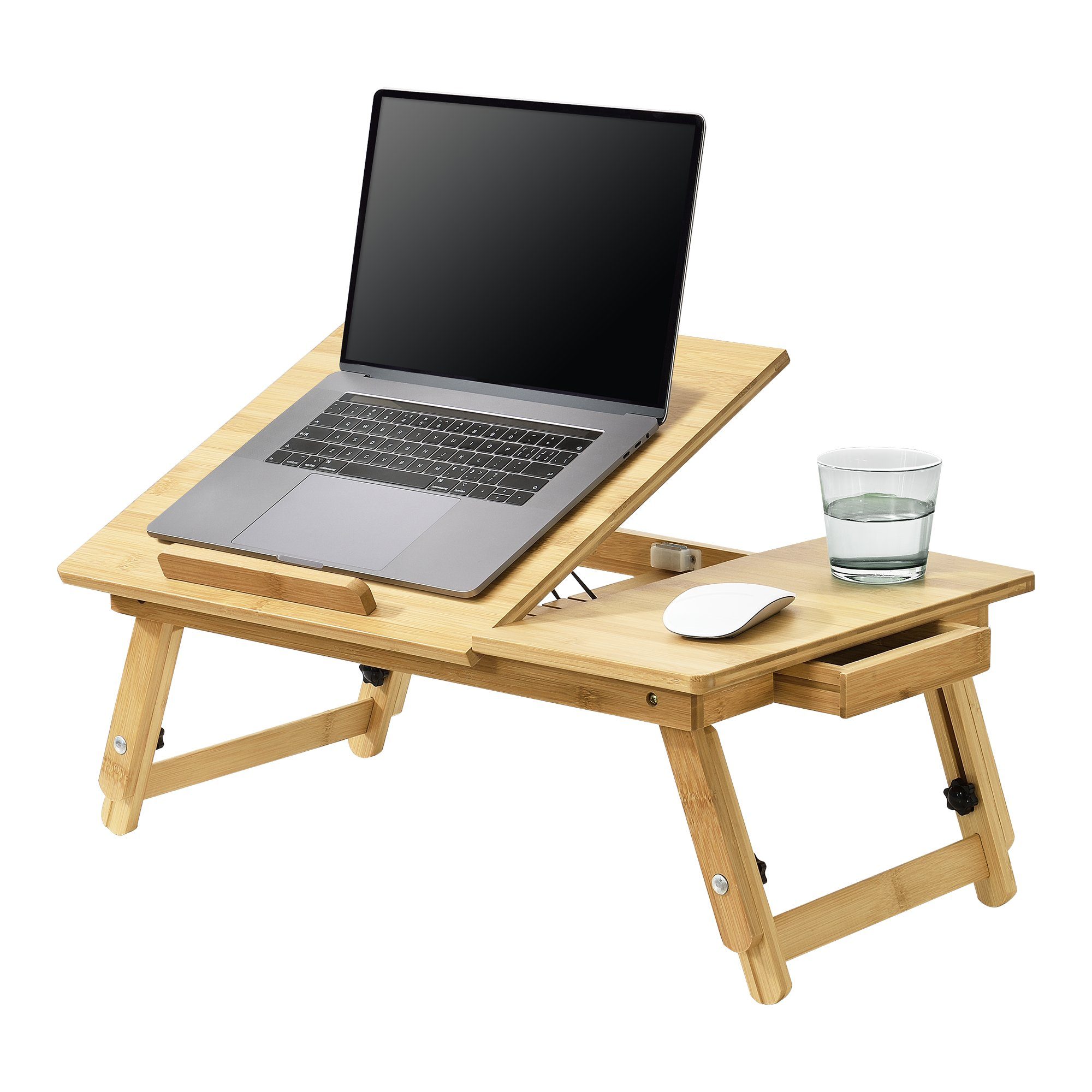 en.casa Laptoptisch, »Trysil« Bambus Notebooktisch 17