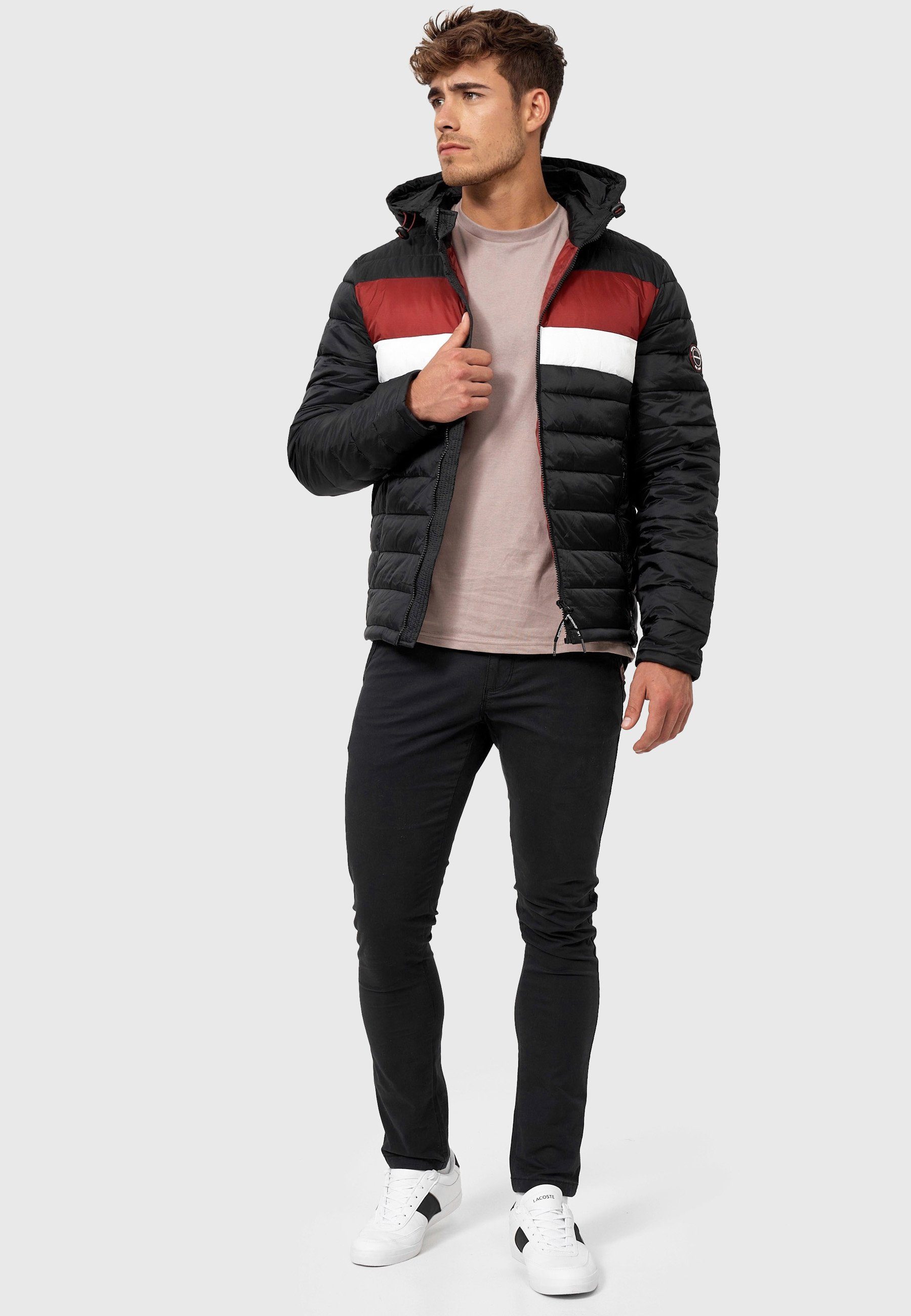 Indicode Steppjacke Herren Hampshire Herrenjacke Daunen-Optik mit elastischen Bündchen