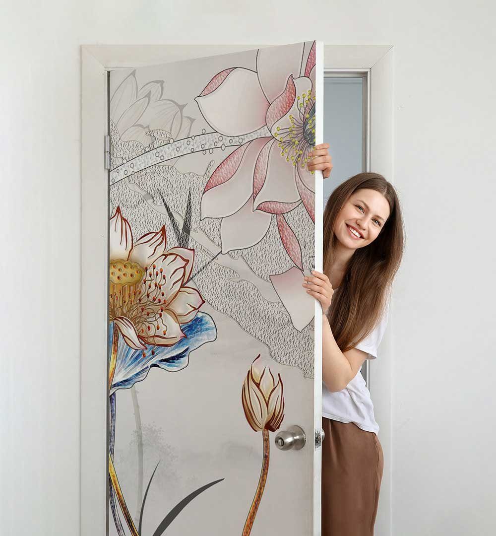 Türposter Klebefolie Türtapete selbstklebend Malerei abstrakte Moderne 