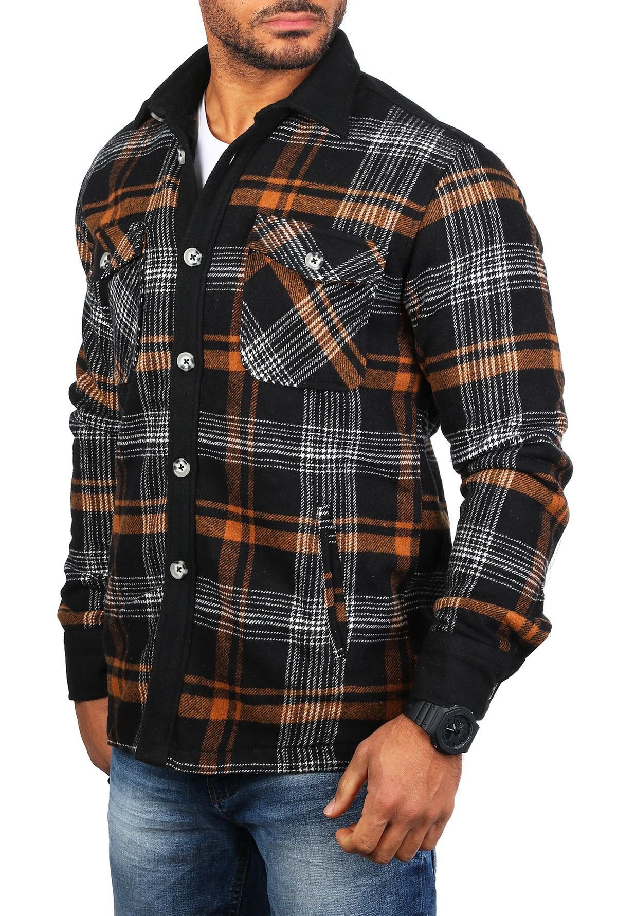 CARISMA Langarmhemd gefütterte Holzfäller Karo Hemd Jacke dicke weiche Qual günstig online kaufen