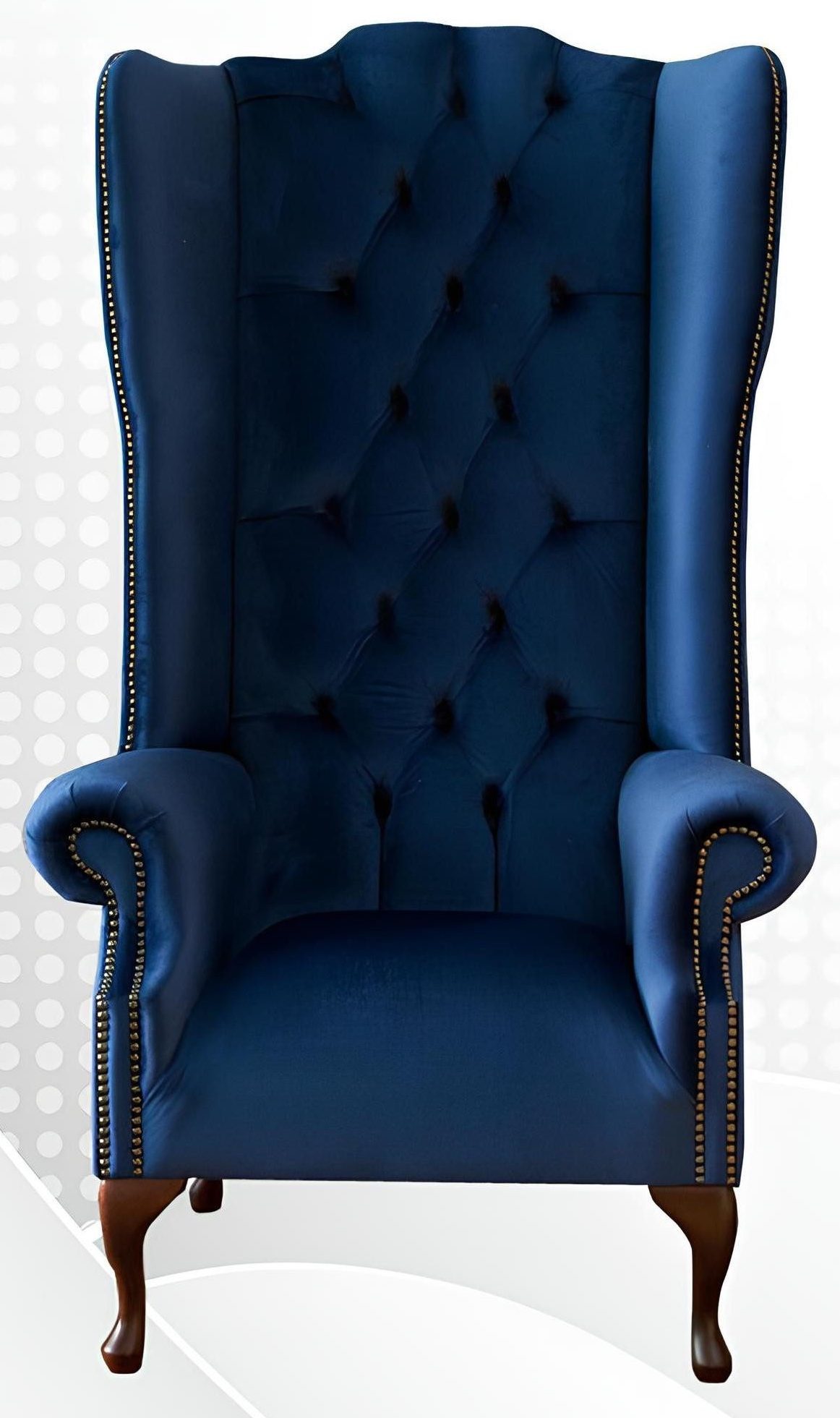 Xlmoebel Ohrensessel Samt Lounge-Sessel im Chesterfield-Stil mit Ohren (1-St., Sessel), Hergestellt in Europa