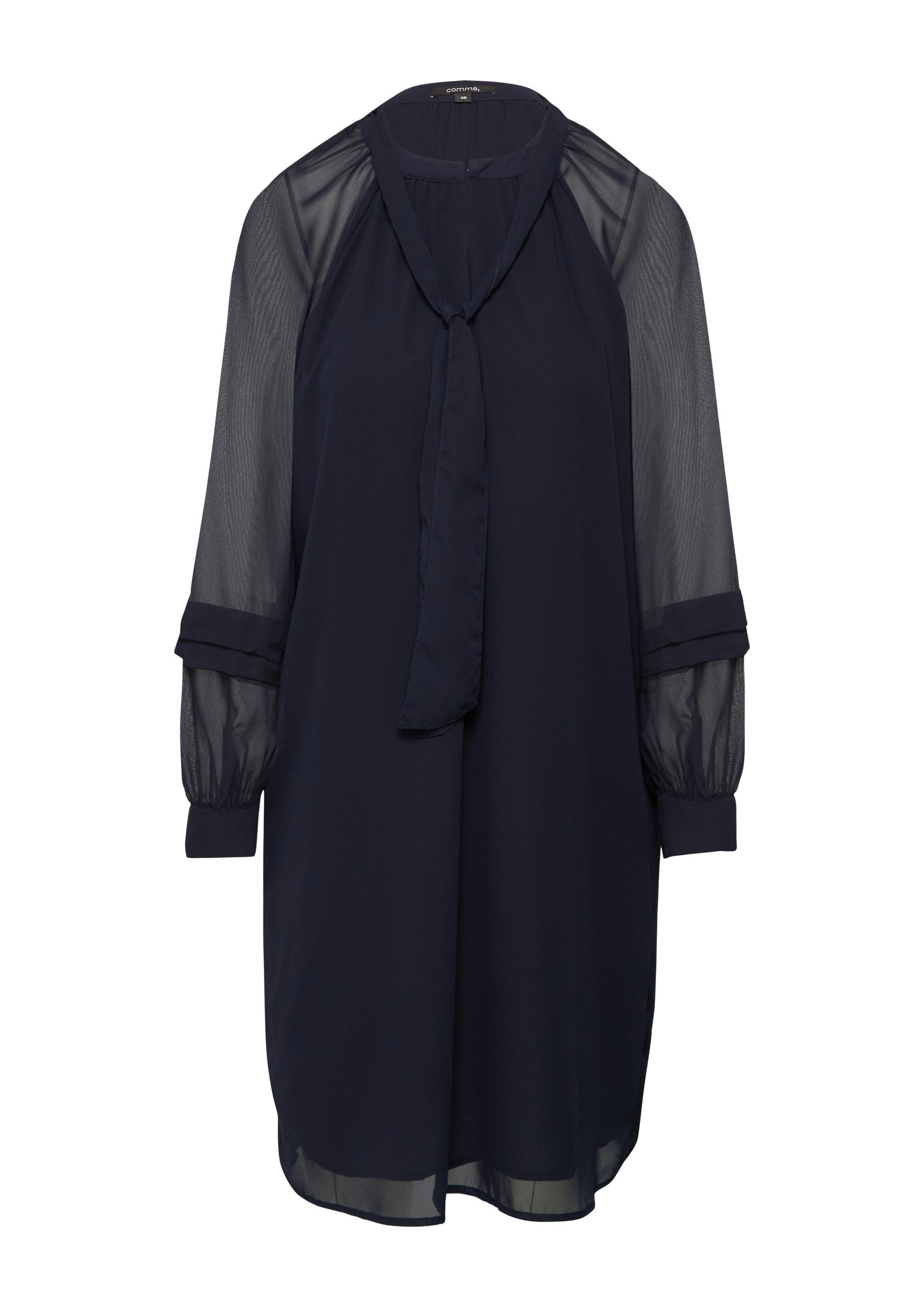 comma Minikleid Kleid Chiffonkleid mit transparenten Ärmeln günstig online kaufen